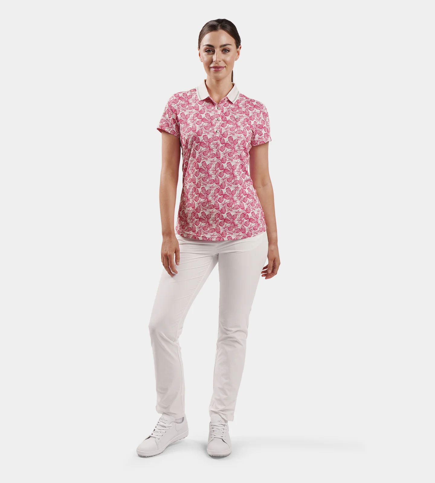 LADIES PINEAPPLE POLO - PINK - Image 6