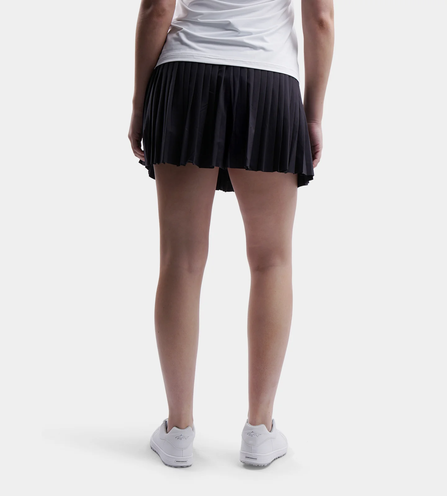 LADIES PLEATED SKORTS - BLACK - Image 2