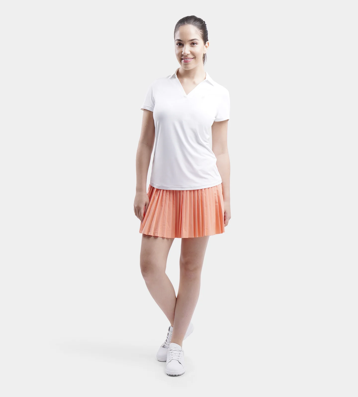LADIES PLEATED SKORTS - CORAL - Image 3