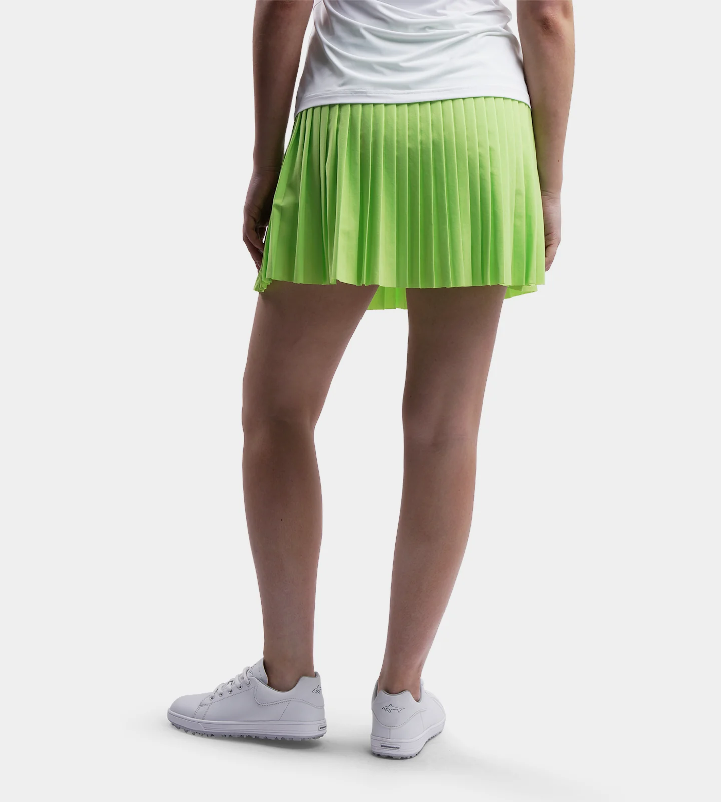 LADIES PLEATED SKORTS - LIME - Image 2
