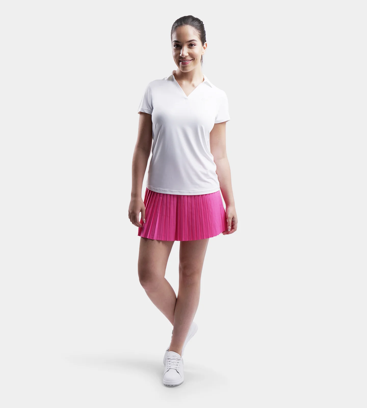 LADIES PLEATED SKORTS - PINK - Image 3