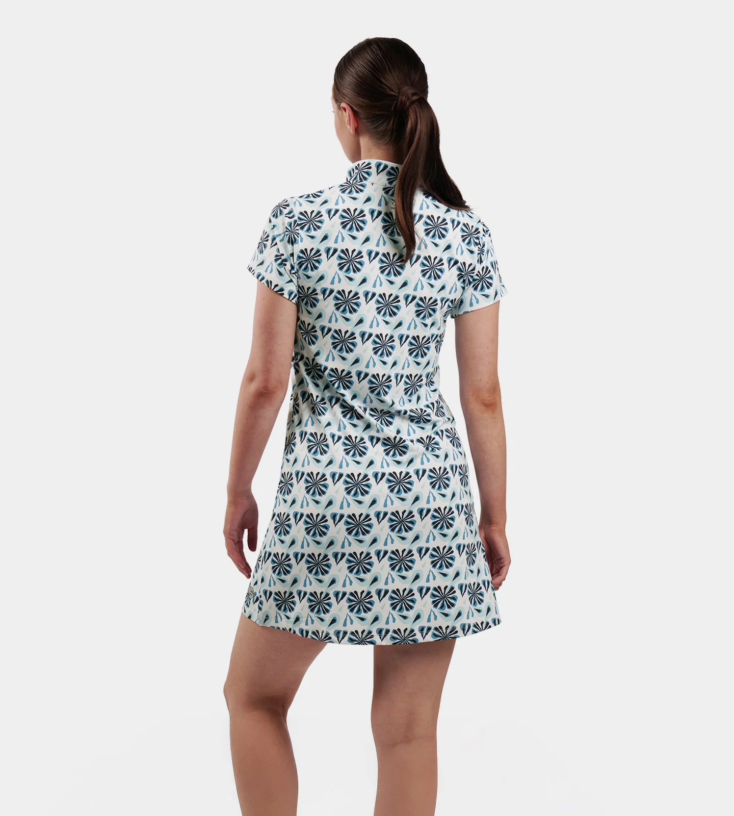 LADIES PRISM DRESS - FLORAL POWDER BLUE - Image 3