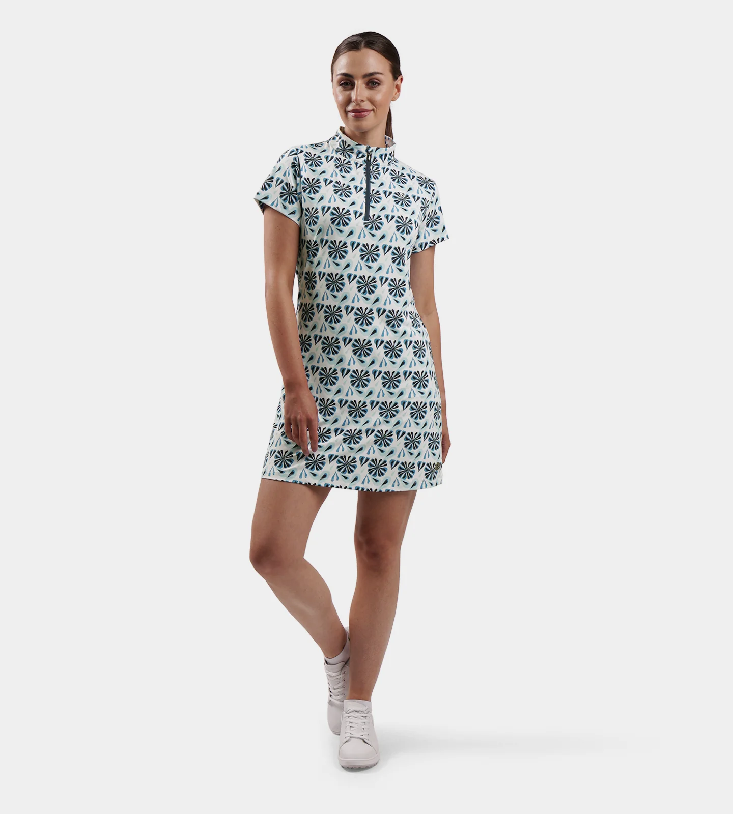 LADIES PRISM DRESS - FLORAL POWDER BLUE - Image 6