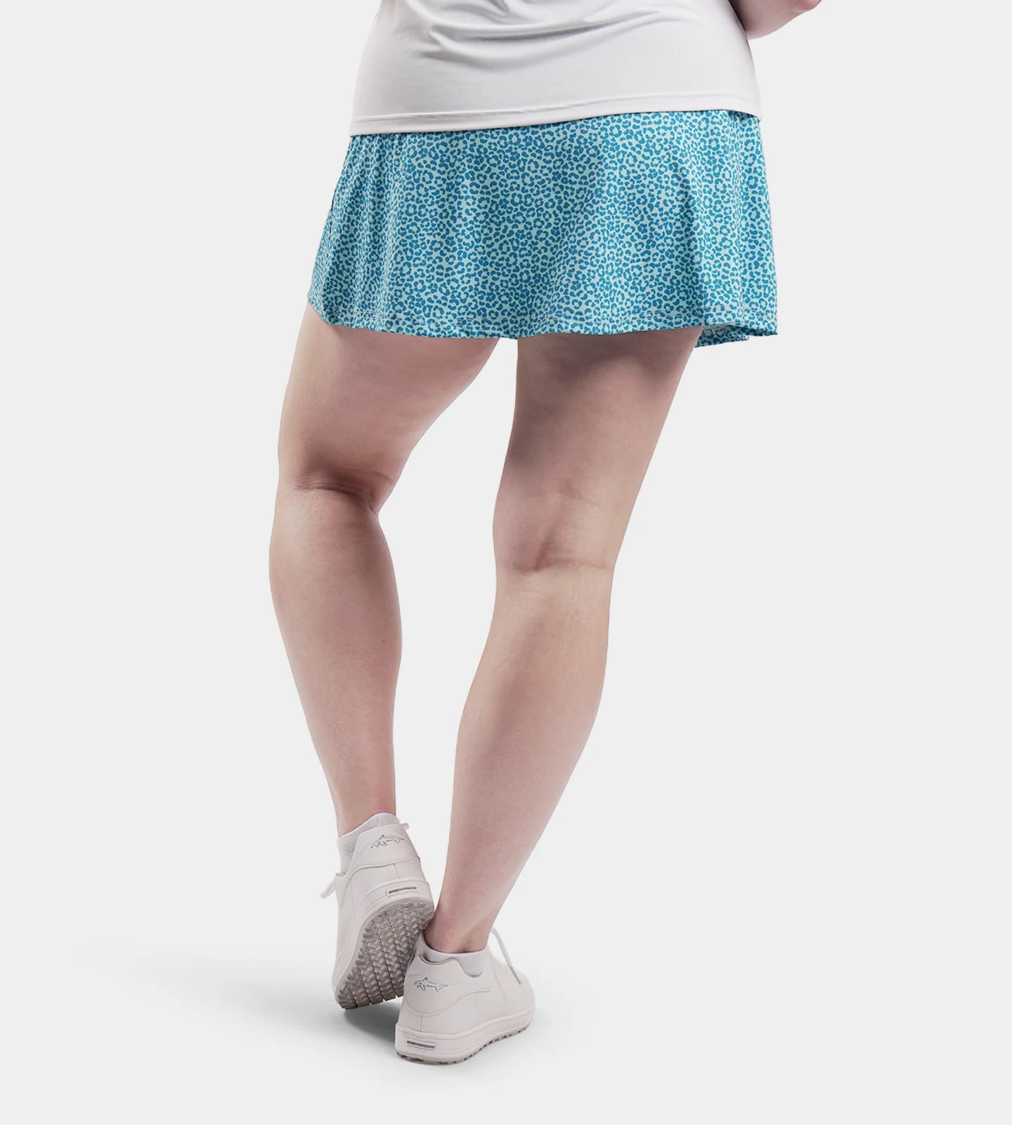 LADIES SIENNA SKORTS - LEOPARD TEAL - Image 2