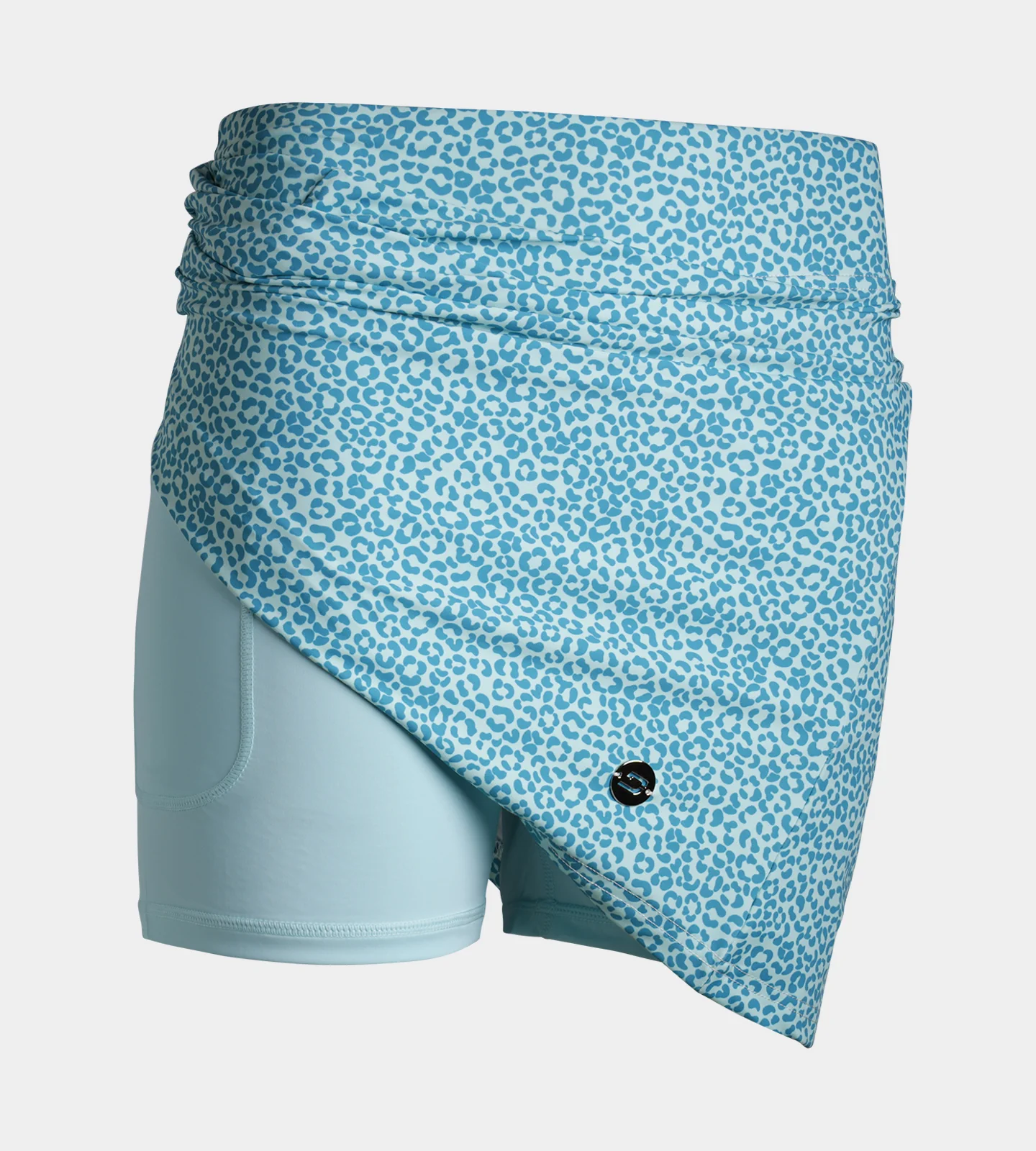 LADIES SIENNA SKORTS - LEOPARD TEAL - Image 9