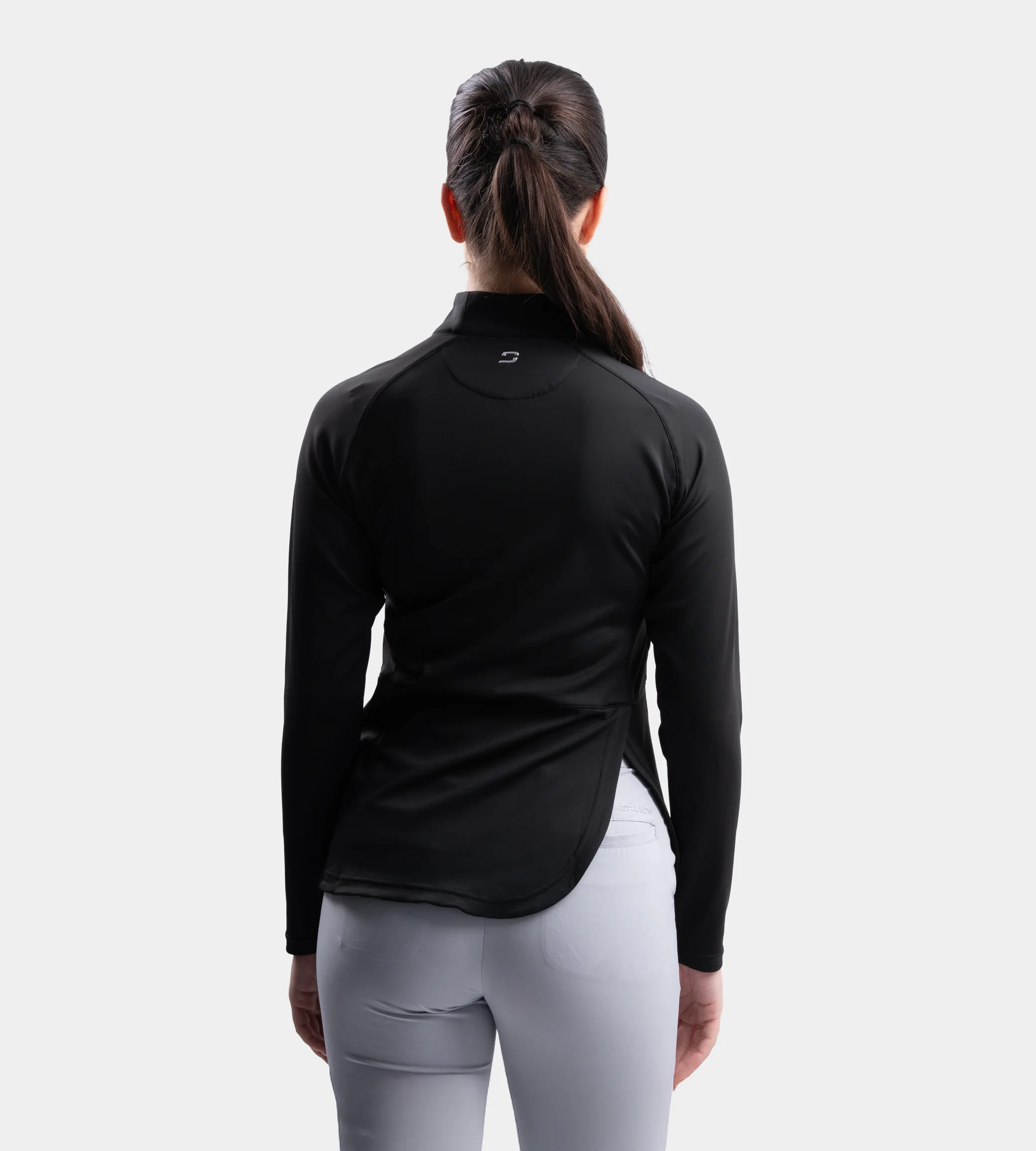 LADIES SPLIT HEM MIDLAYER - BLACK - Image 2