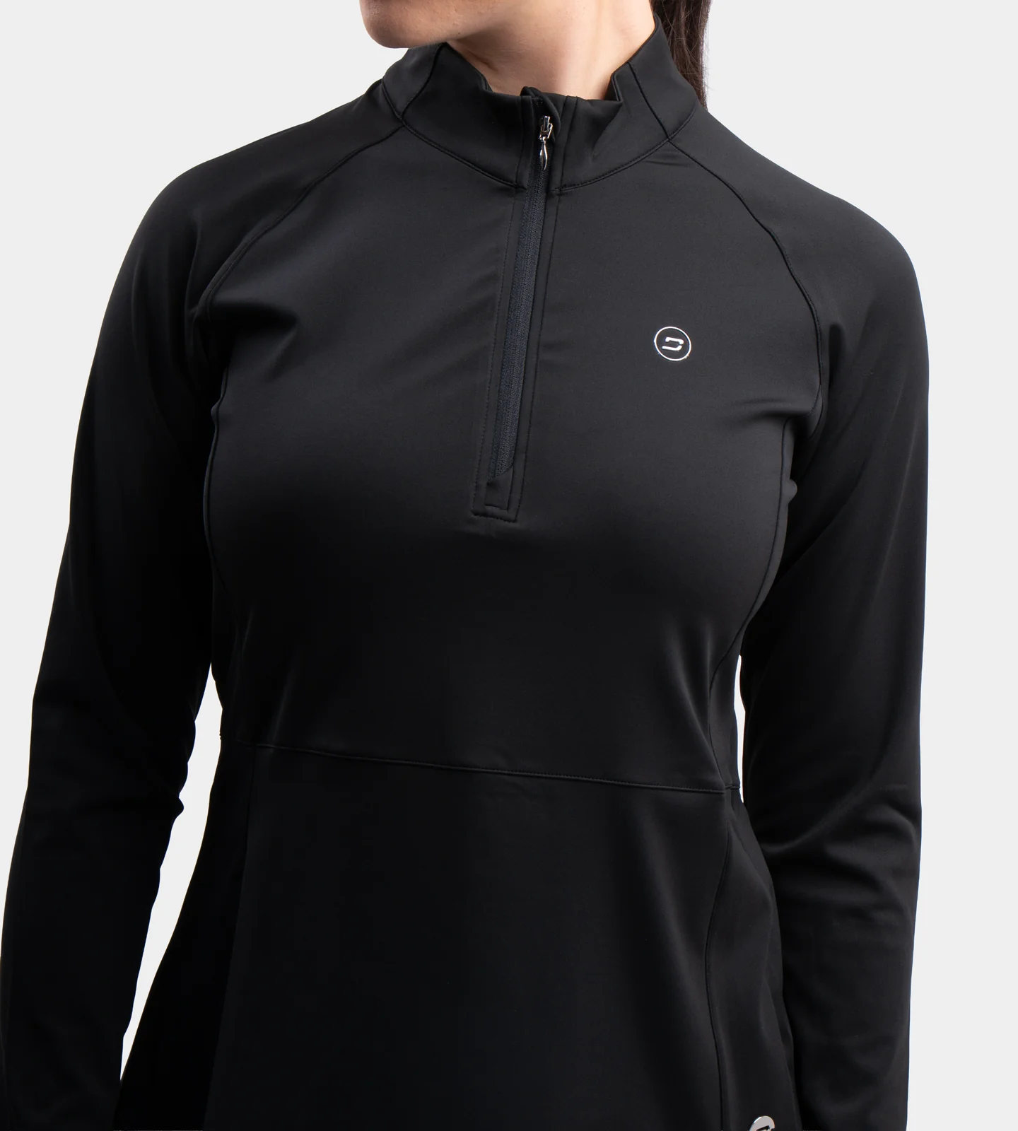 LADIES SPLIT HEM MIDLAYER - BLACK - Image 3