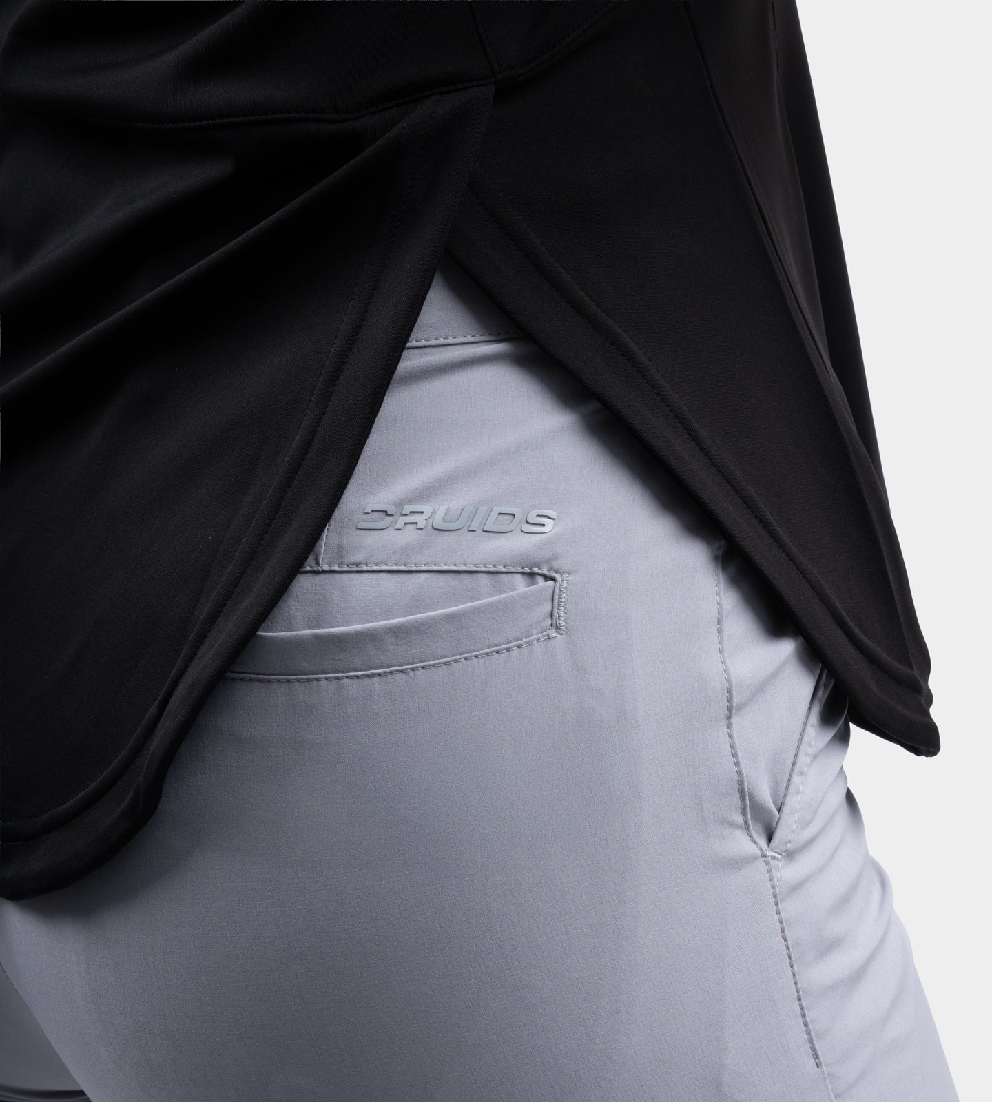 LADIES SPLIT HEM MIDLAYER - BLACK - Image 4