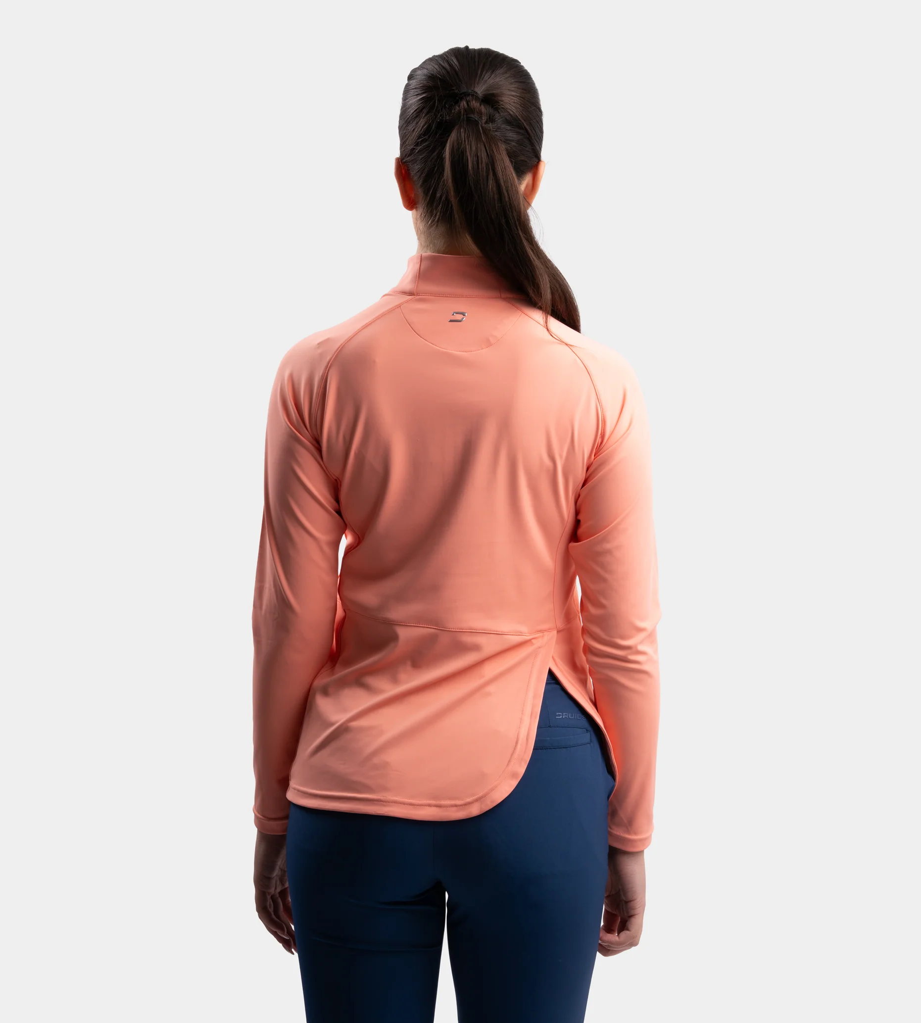 LADIES SPLIT HEM MIDLAYER - CORAL - Image 2