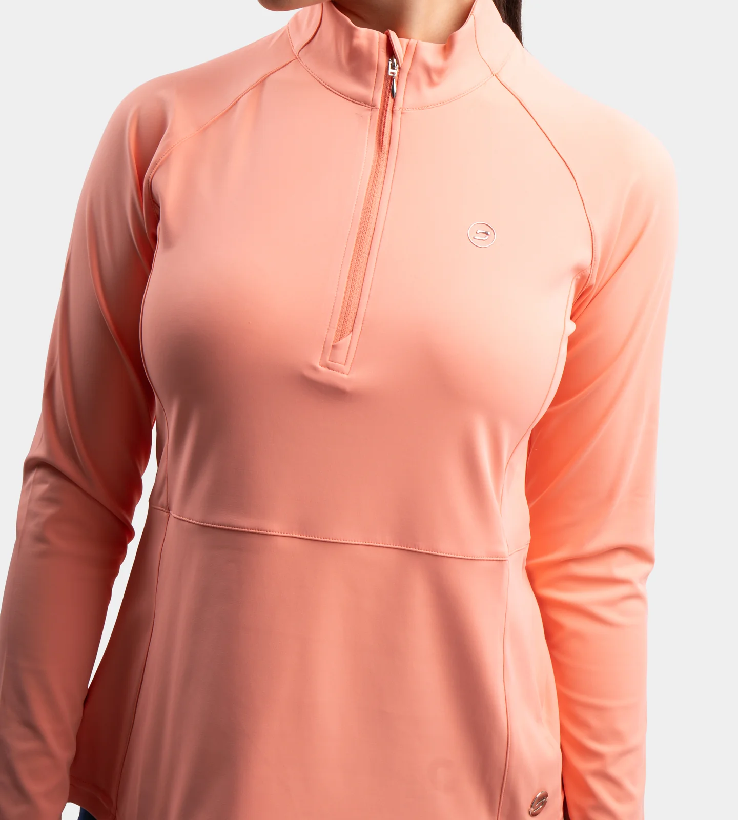 LADIES SPLIT HEM MIDLAYER - CORAL - Image 3