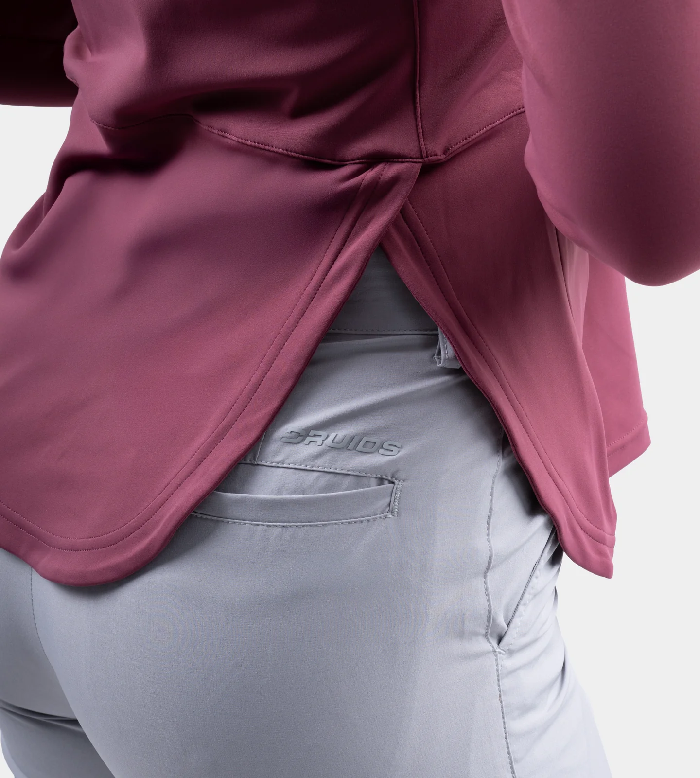 LADIES SPLIT HEM MIDLAYER - MULBERRY - Image 3