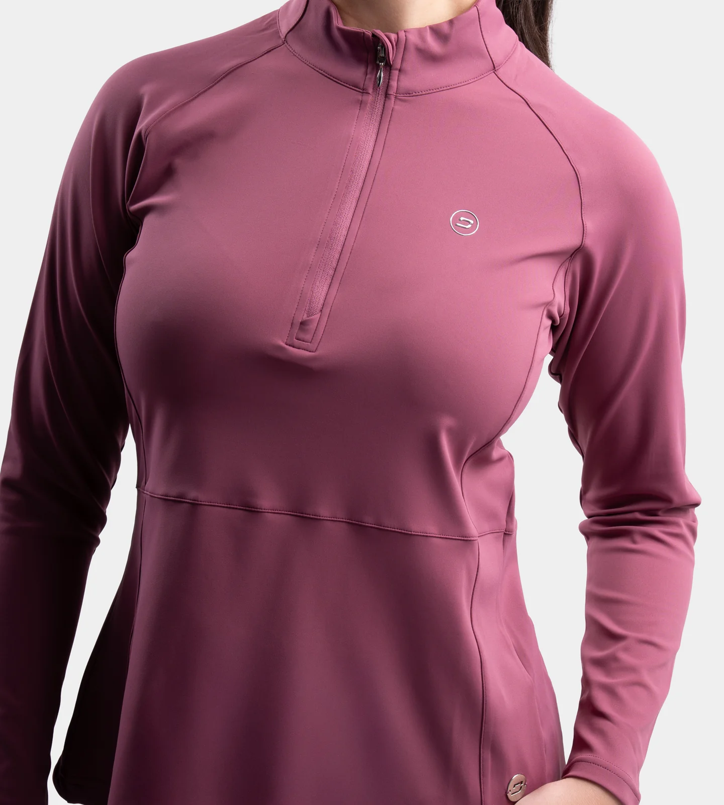 LADIES SPLIT HEM MIDLAYER - MULBERRY - Image 4