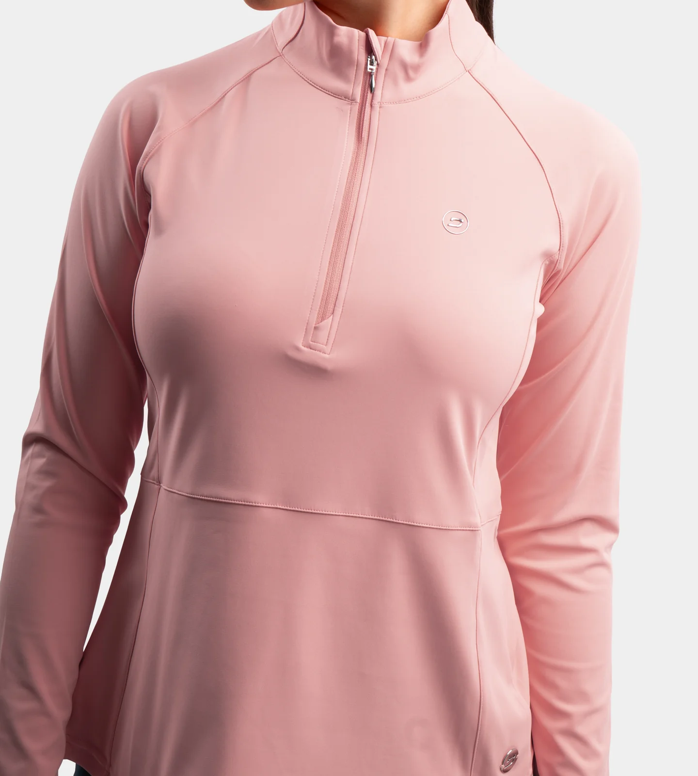 LADIES SPLIT HEM MIDLAYER - PINK - Image 3