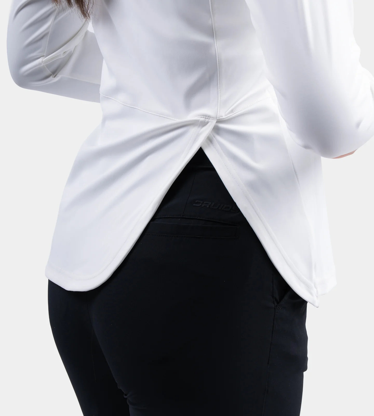 LADIES SPLIT HEM MIDLAYER - WHITE - Image 3