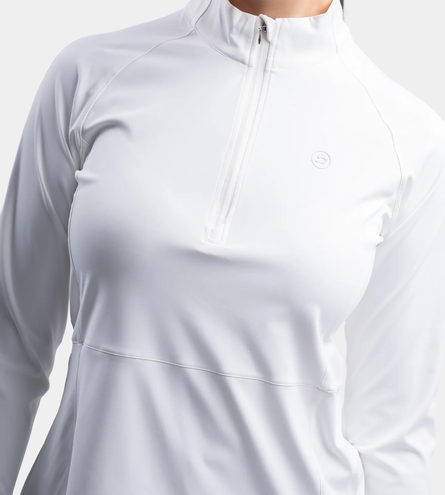 LADIES SPLIT HEM MIDLAYER - WHITE - Image 4