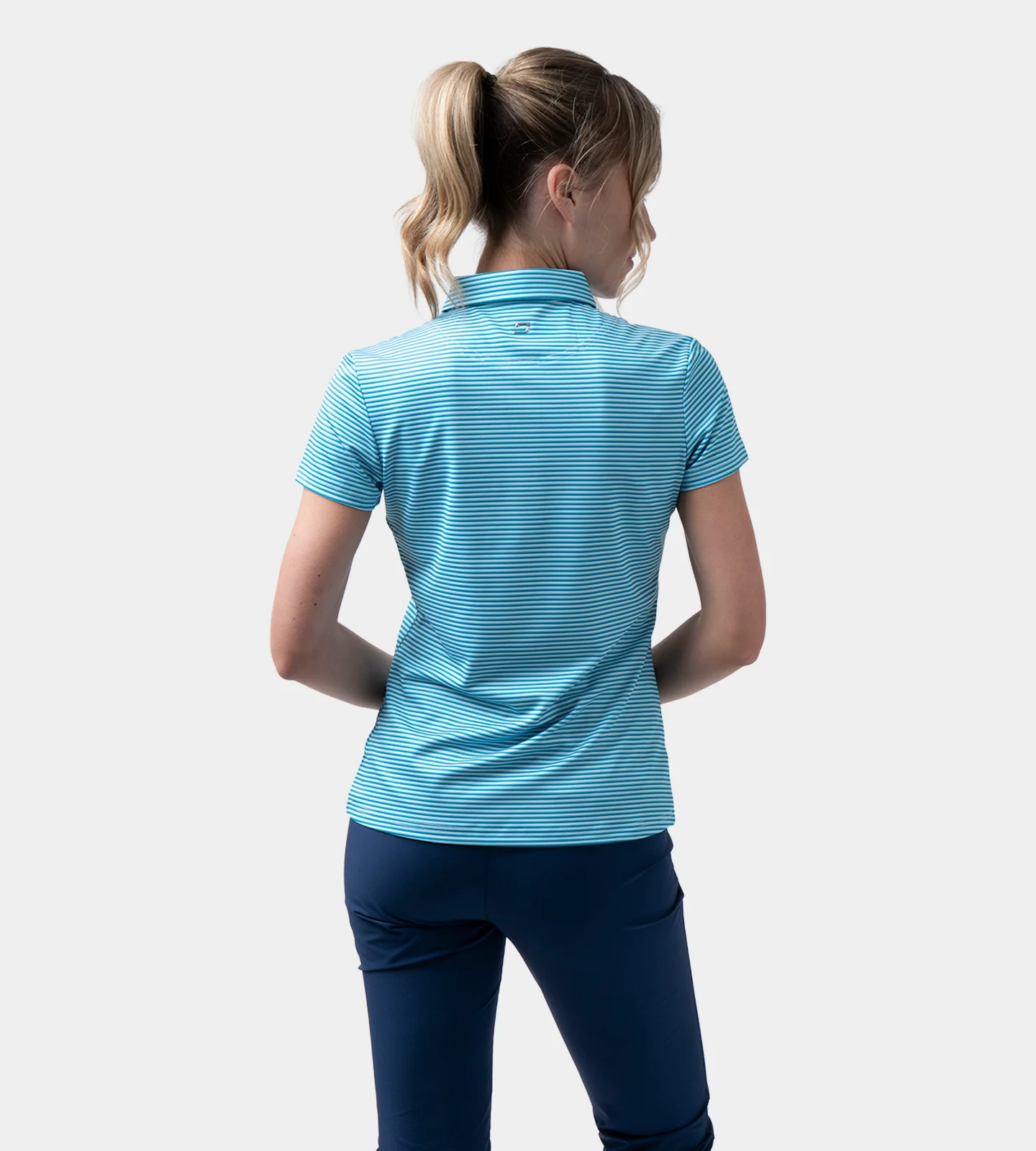 LADIES SPRING POLO - BLUE - Image 2