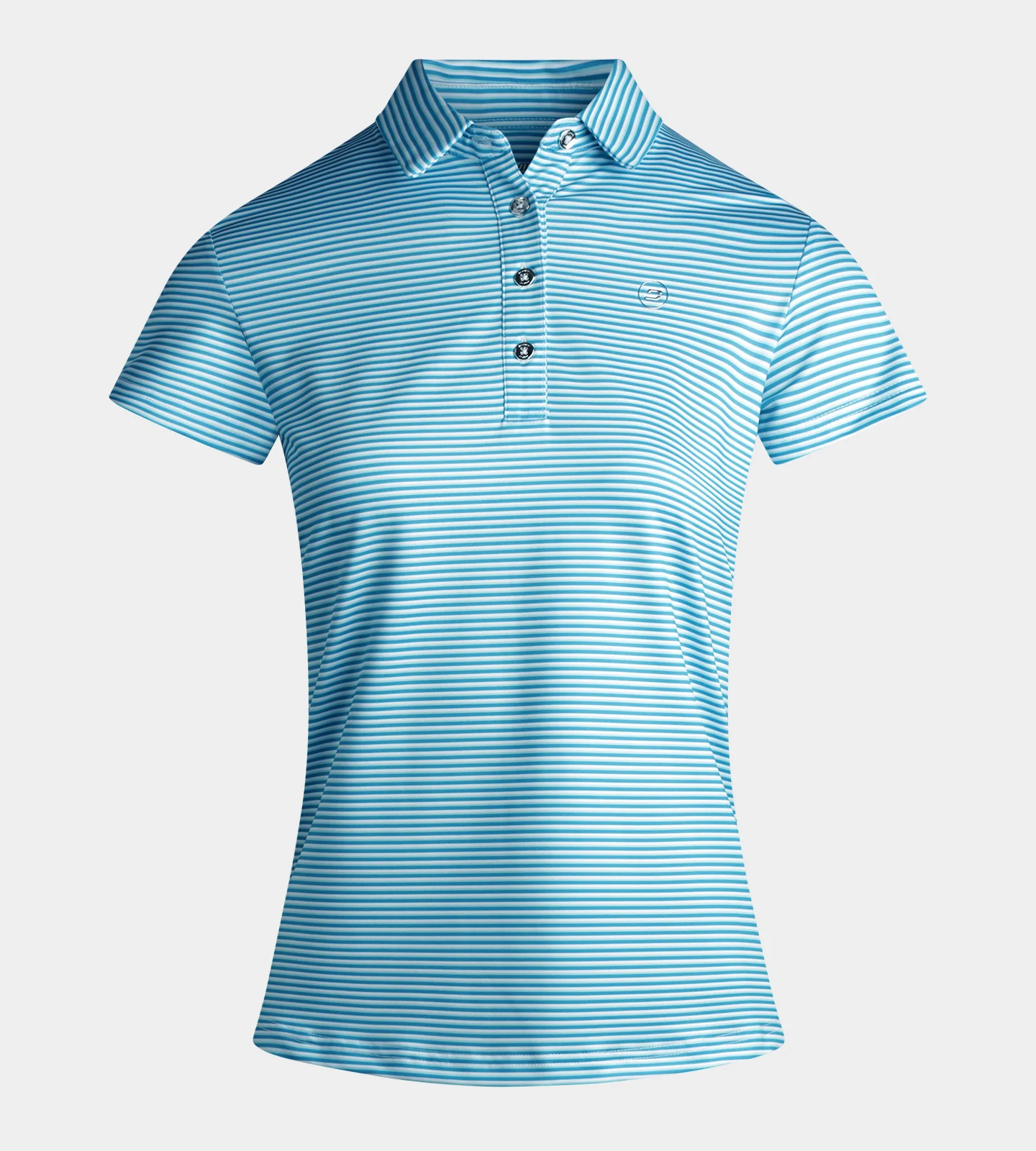 LADIES SPRING POLO - BLUE - Image 4