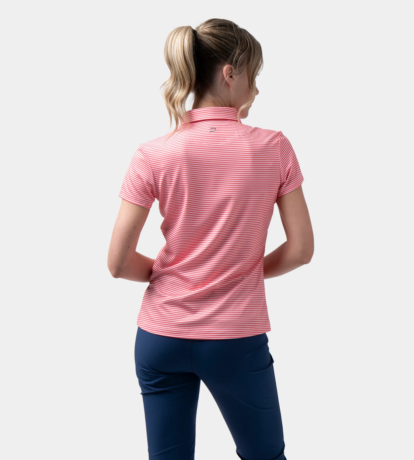 LADIES SPRING POLO - CORAL - Image 2