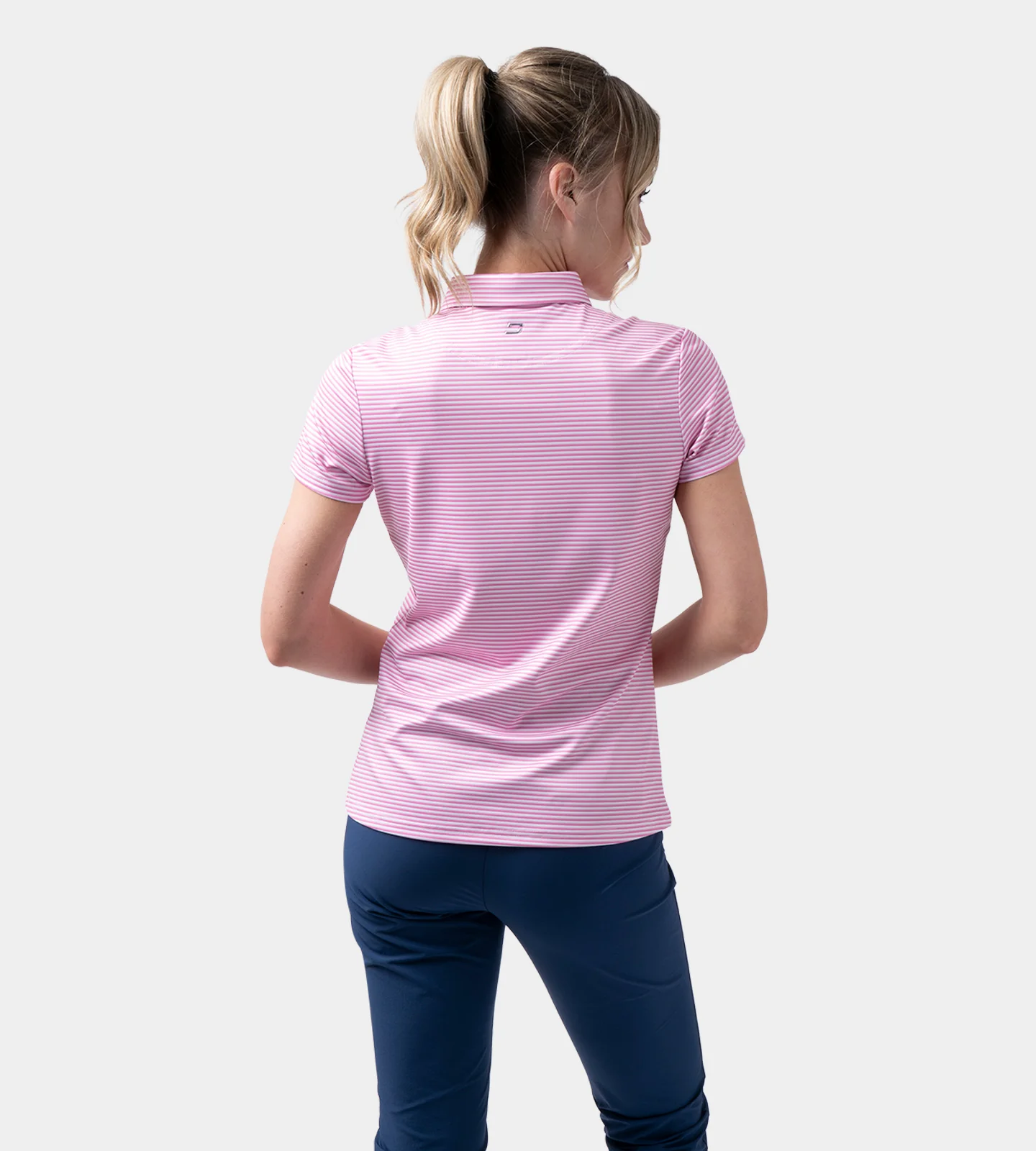 LADIES SPRING POLO - PINK - Image 2