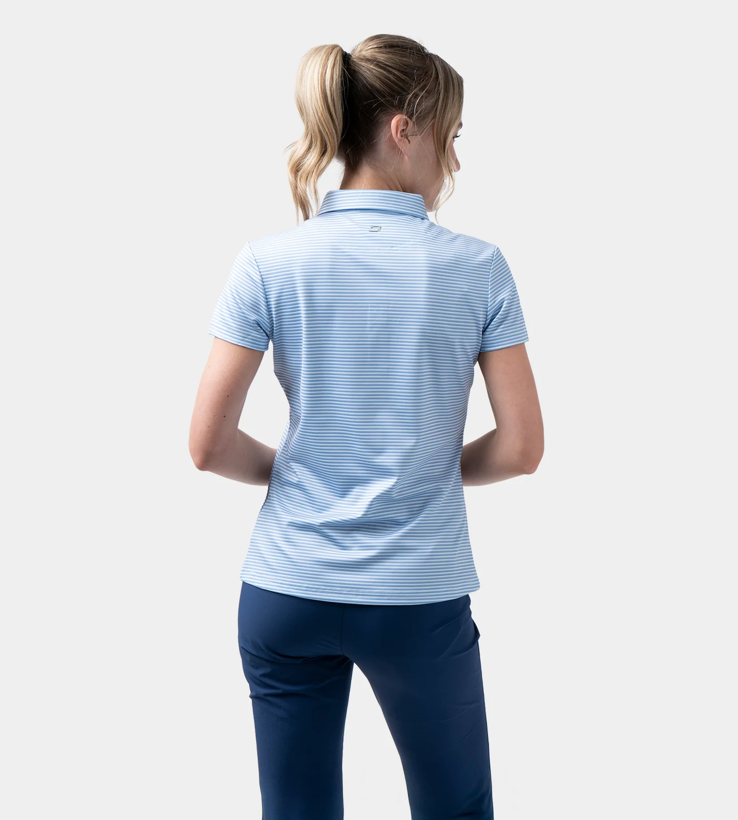 LADIES SPRING POLO - TEAL - Image 2