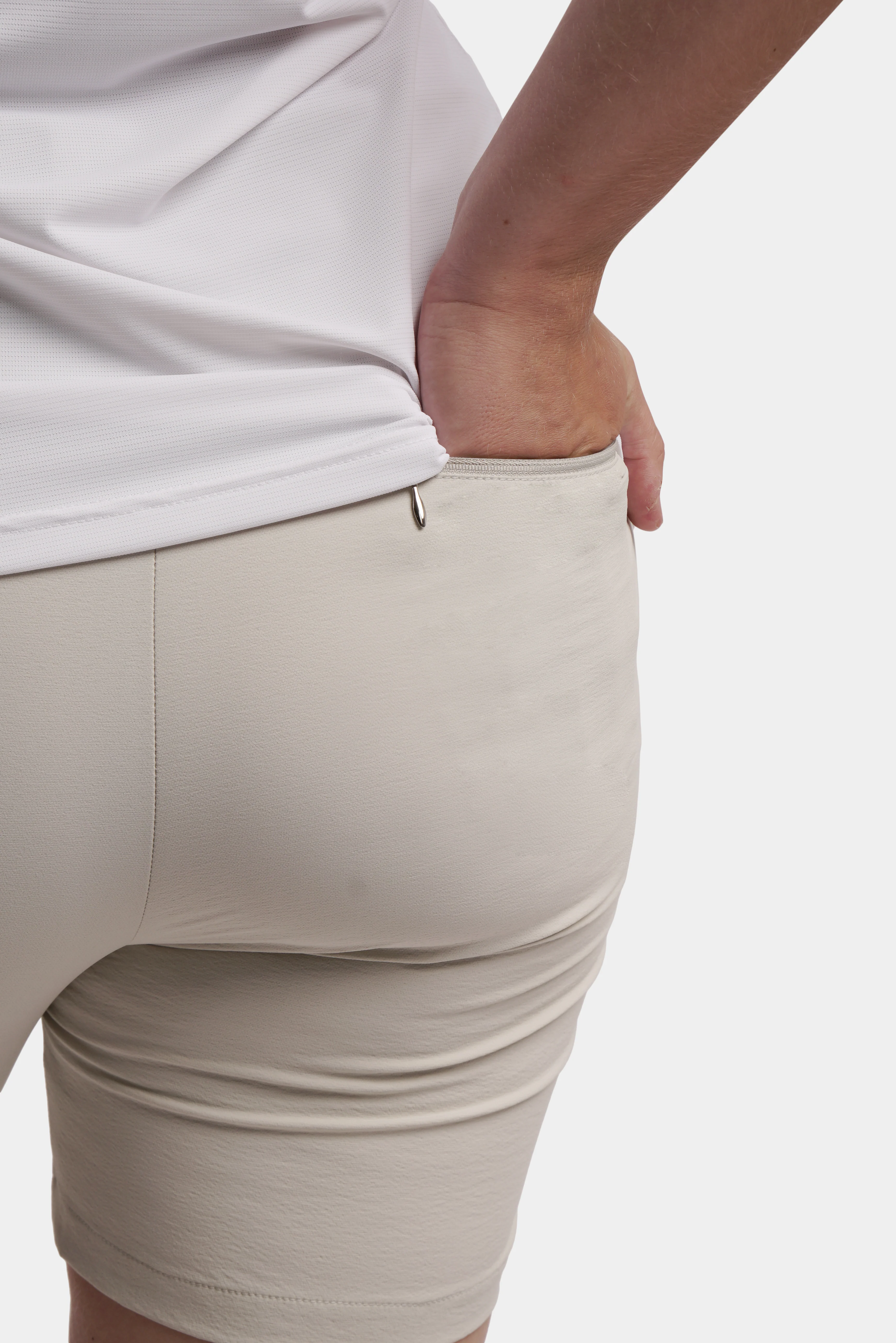 LADIES SUPREME SHORTS - STONE - Image 3