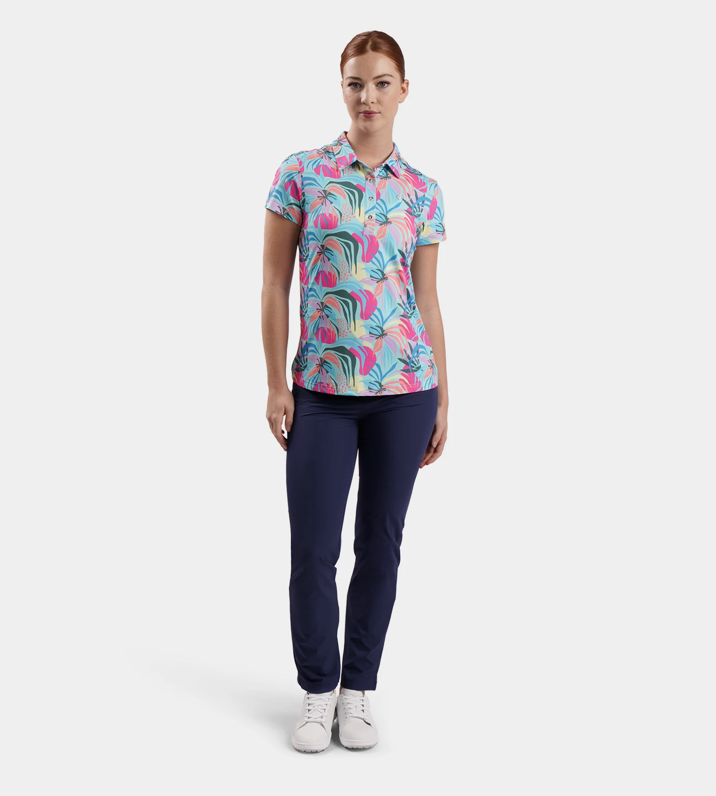 LADIES TROPIC POLO - GREEN - Image 6
