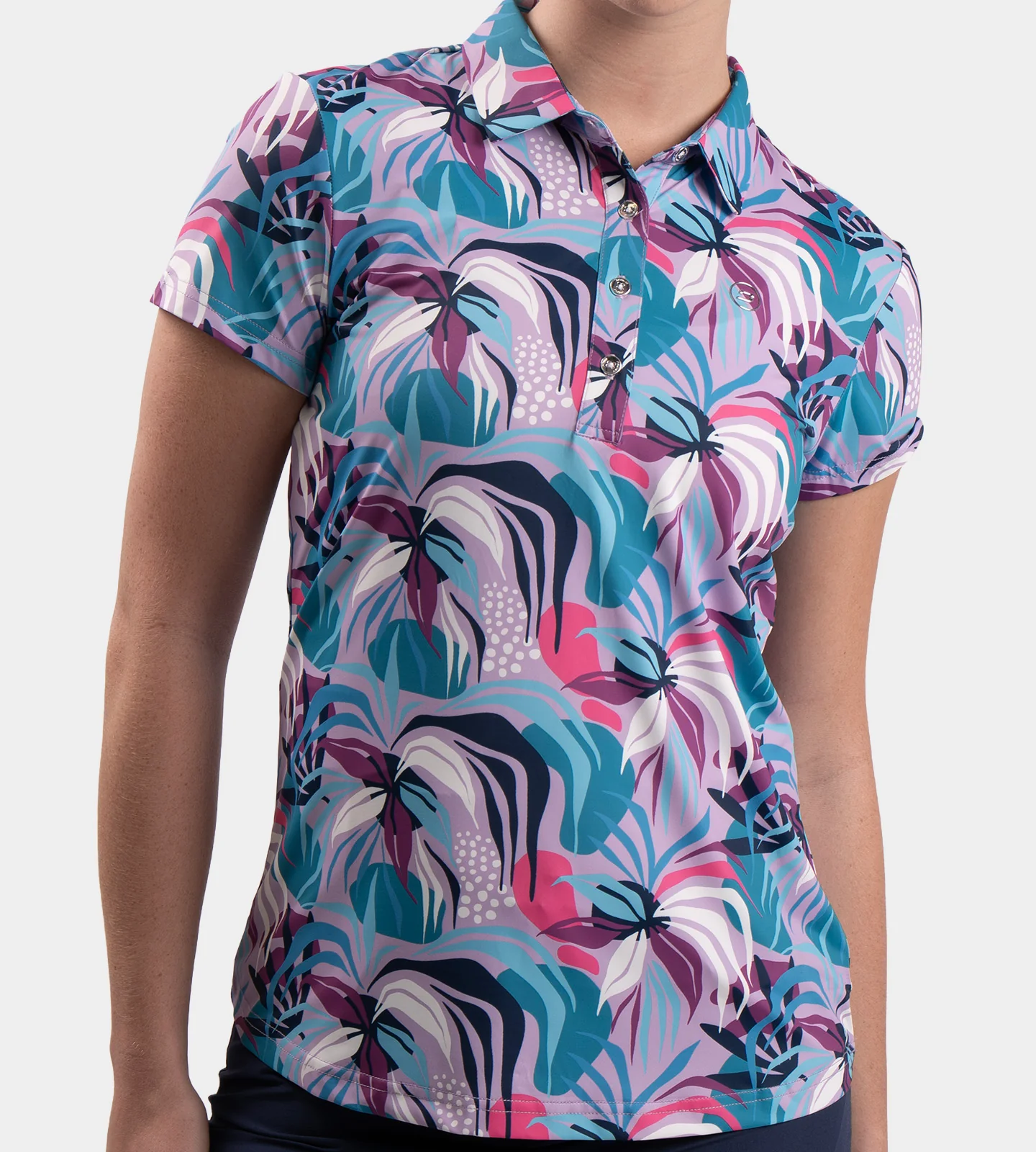LADIES TROPIC POLO - LAVENDER - Image 2