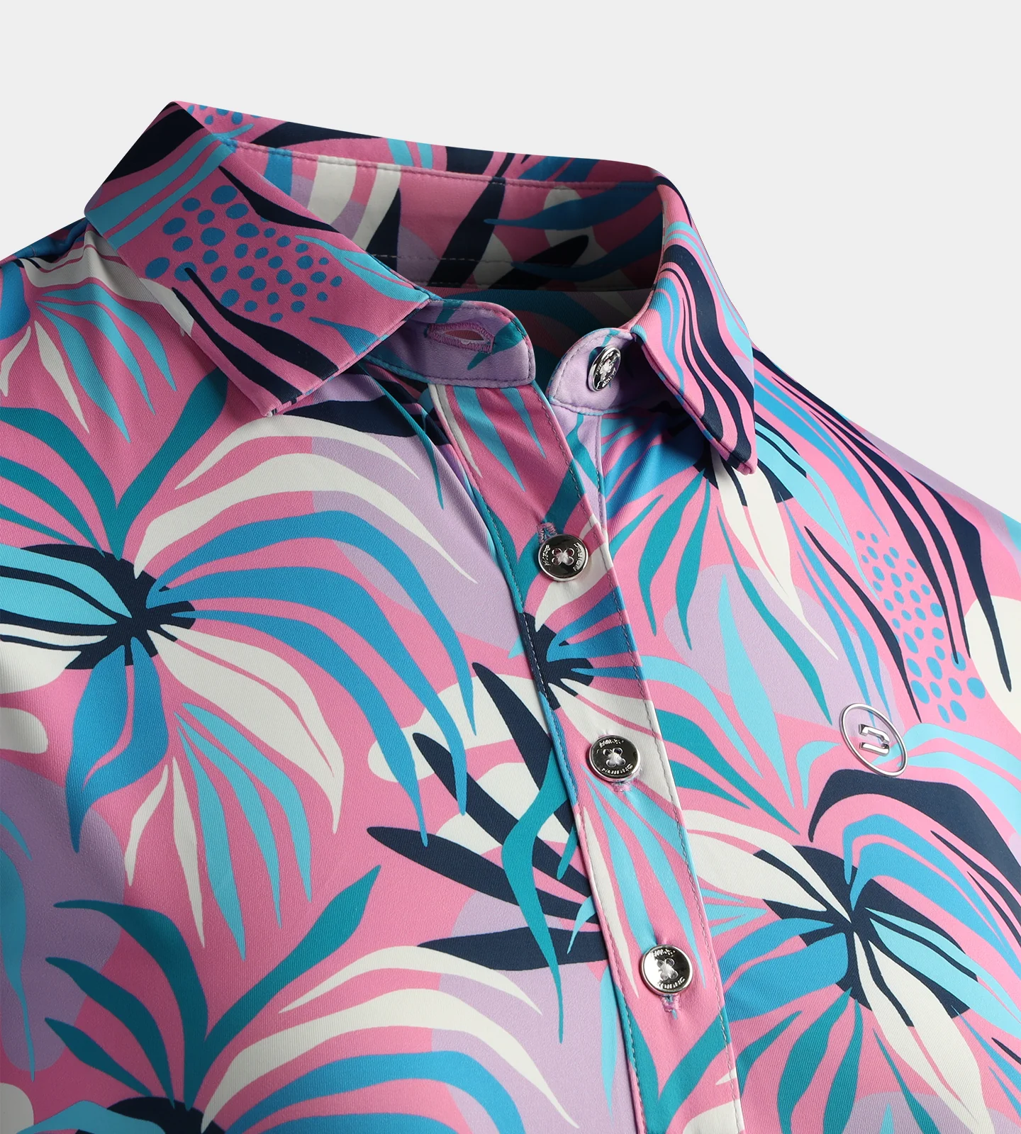 LADIES TROPIC POLO - PINK - Image 4