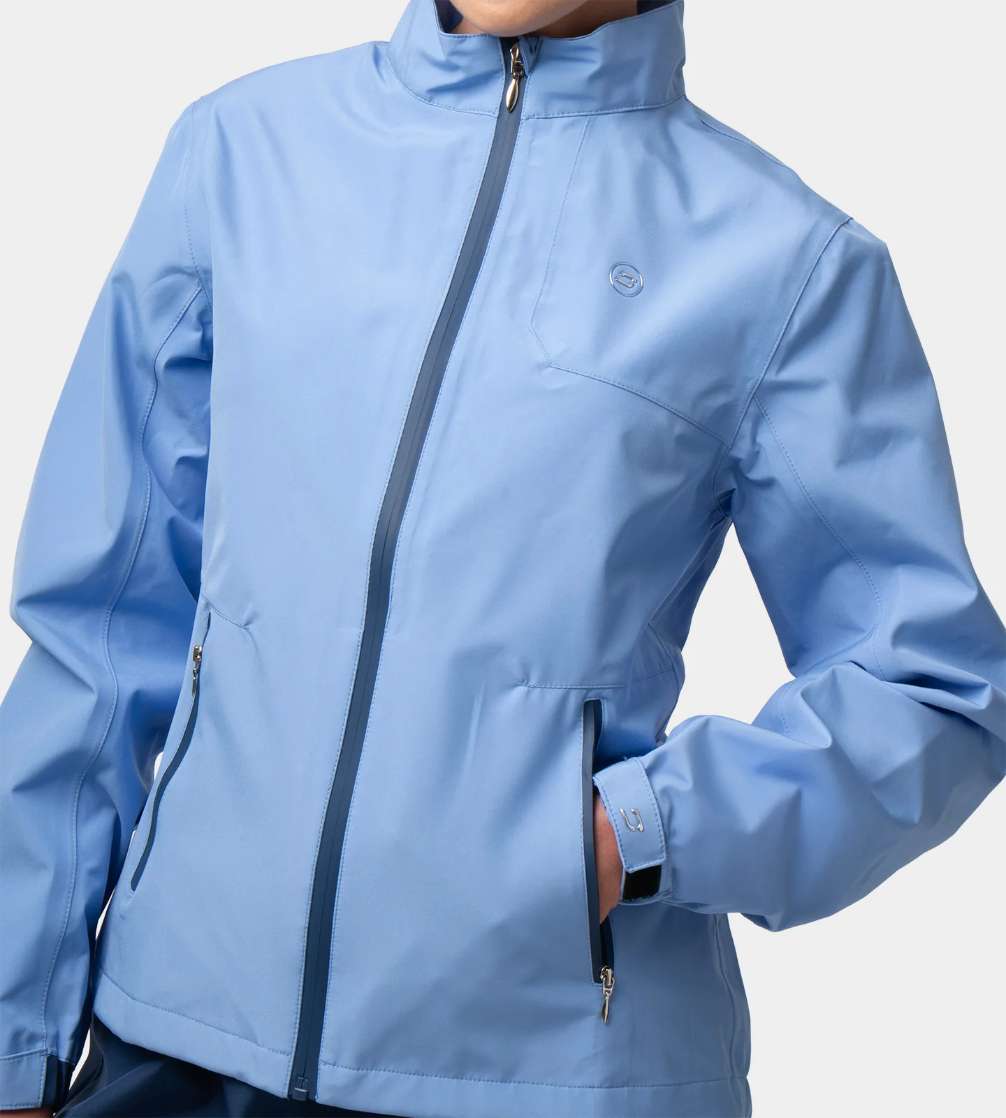 LADIES VENUS RAIN JACKET - BLUE - Image 4