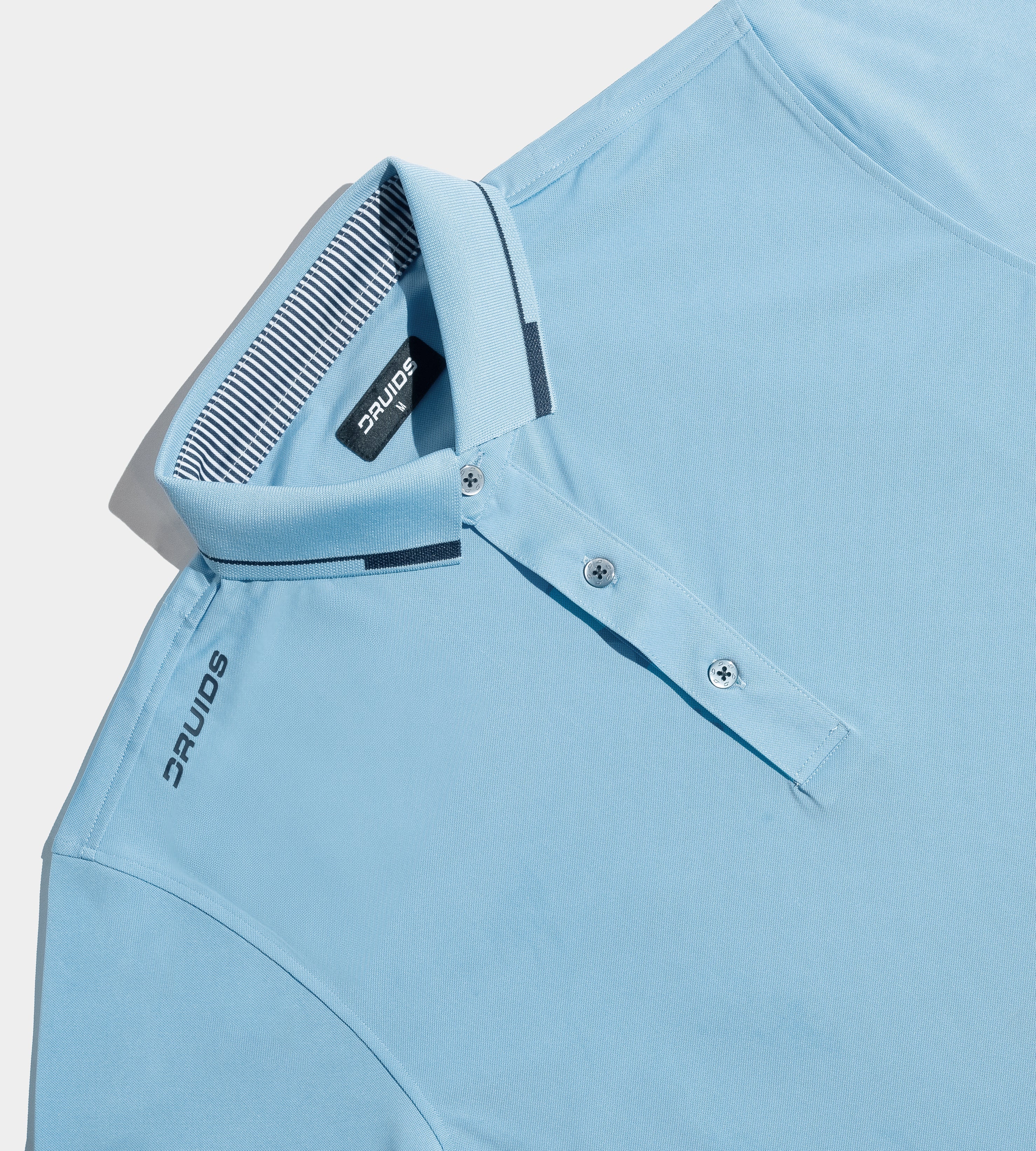 LEADER LONG SLEEVE POLO - BLUE/NAVY - Image 3