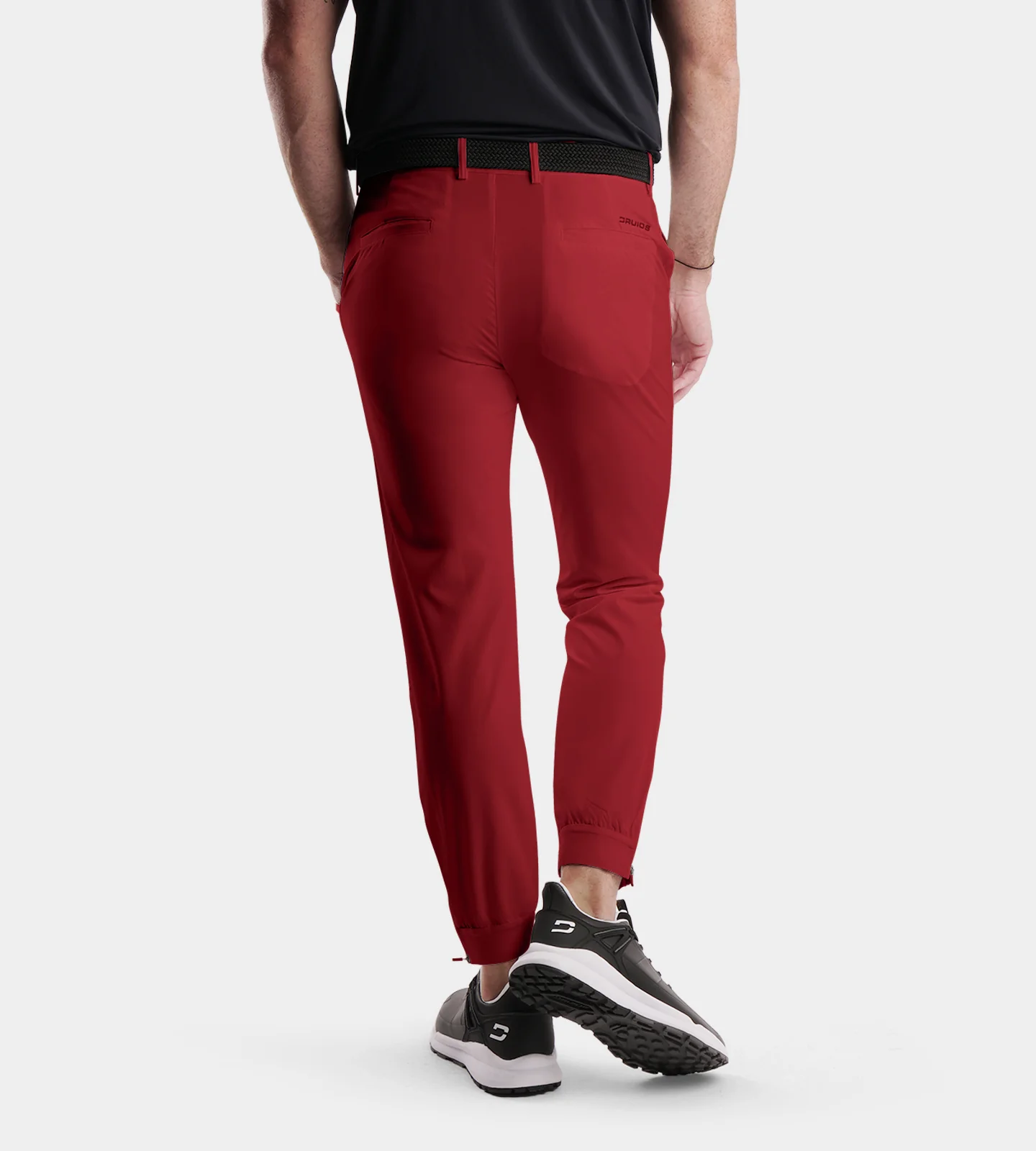 MEN'S GOLF JOGGERS - BURGUNDY - Image 2