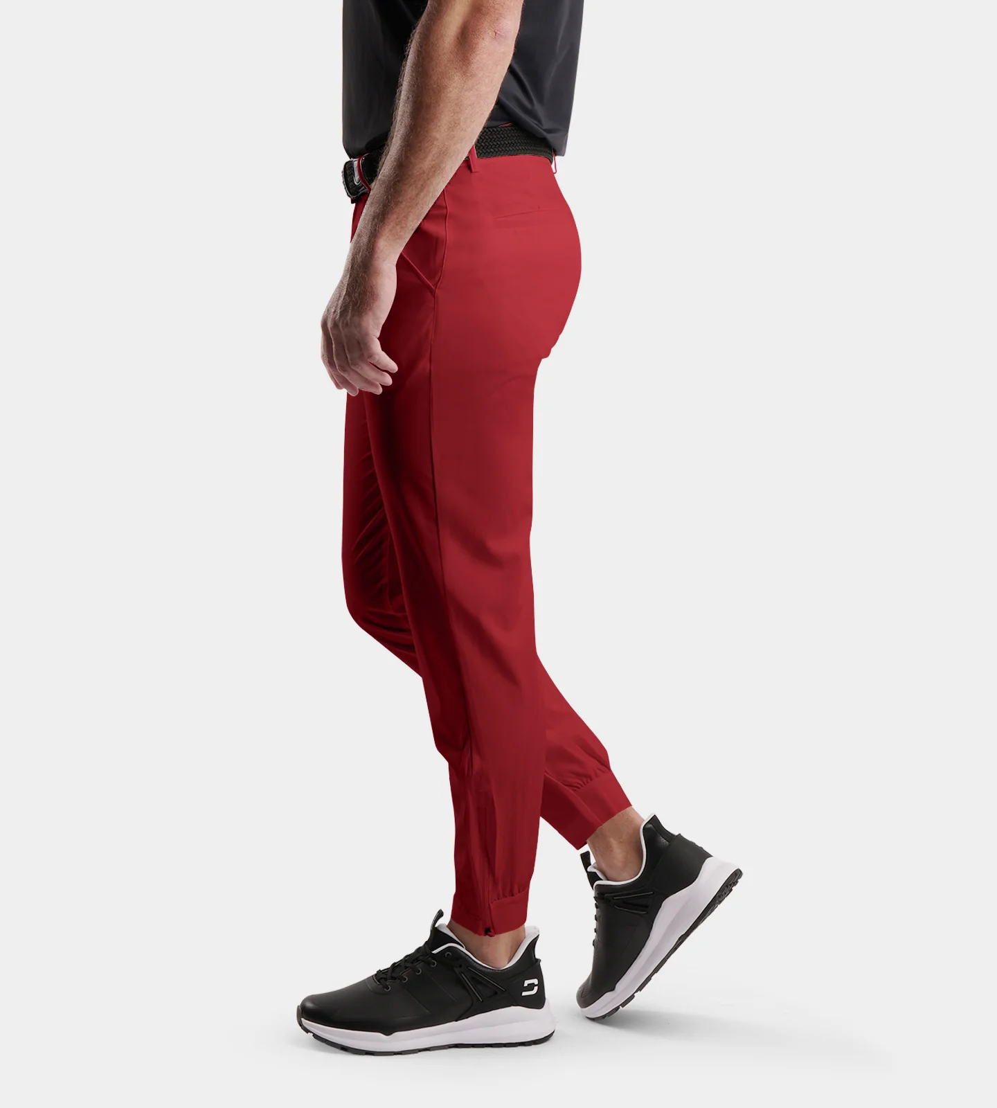 MEN'S GOLF JOGGERS - BURGUNDY - Image 3