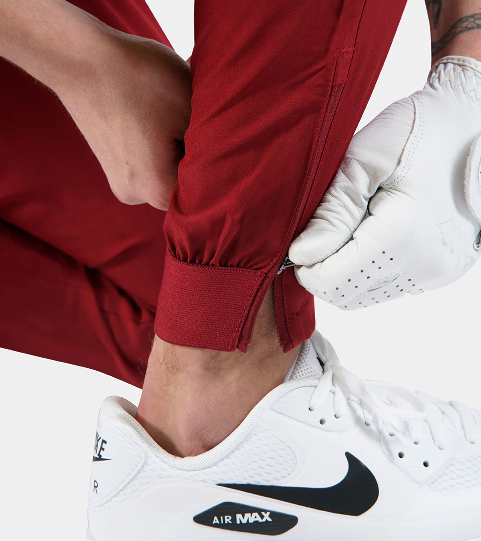 MEN'S GOLF JOGGERS - BURGUNDY - Image 4