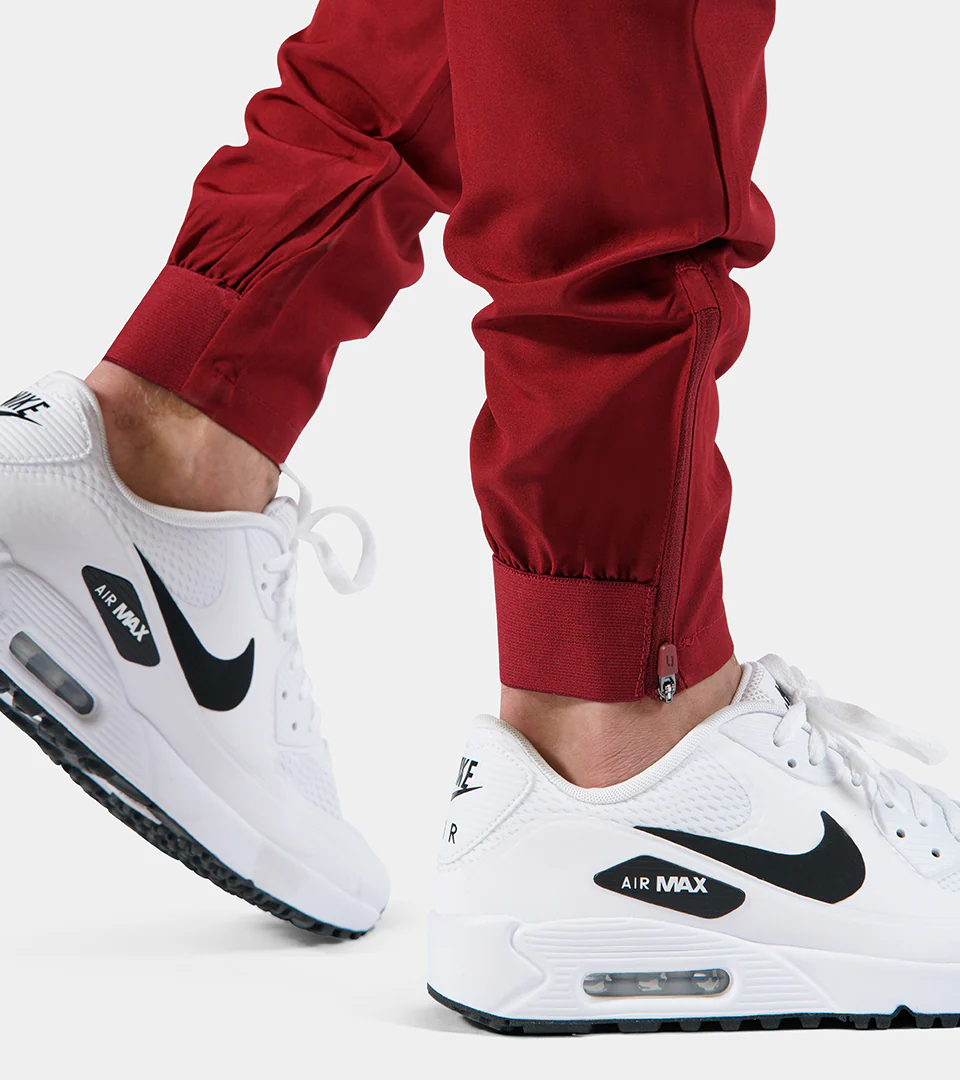 MEN'S GOLF JOGGERS - BURGUNDY - Image 5