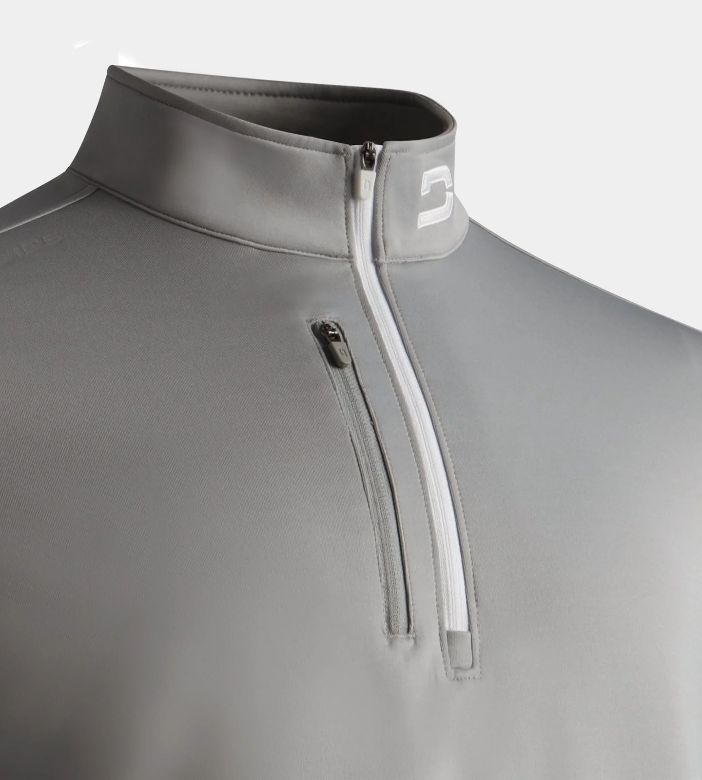 MEN'S ULTRA BLEND GOLF MIDLAYER 1/4 ZIP - LIGHT GREY - Image 7