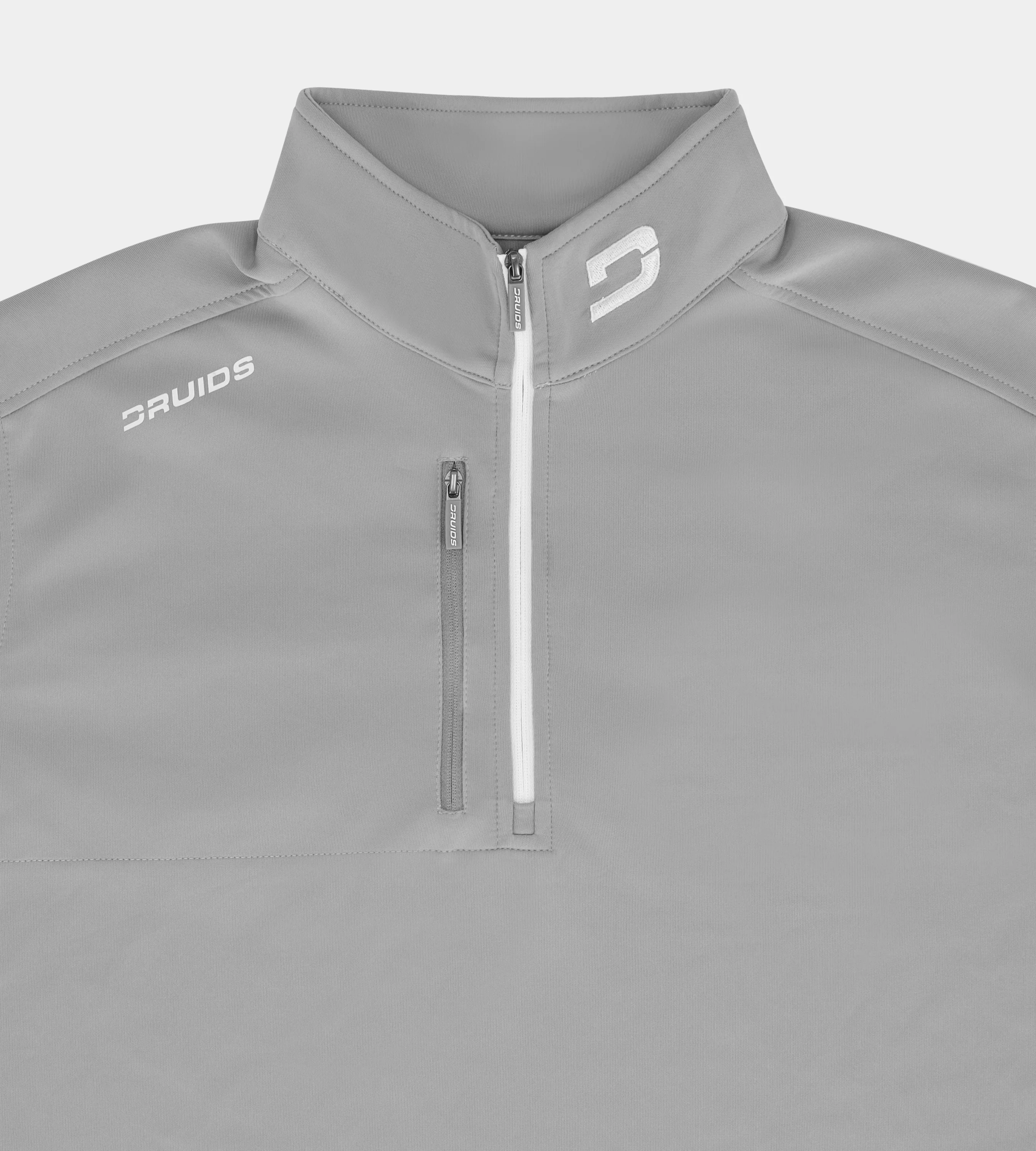 MEN'S ULTRA BLEND GOLF MIDLAYER 1/4 ZIP - LIGHT GREY - Image 8