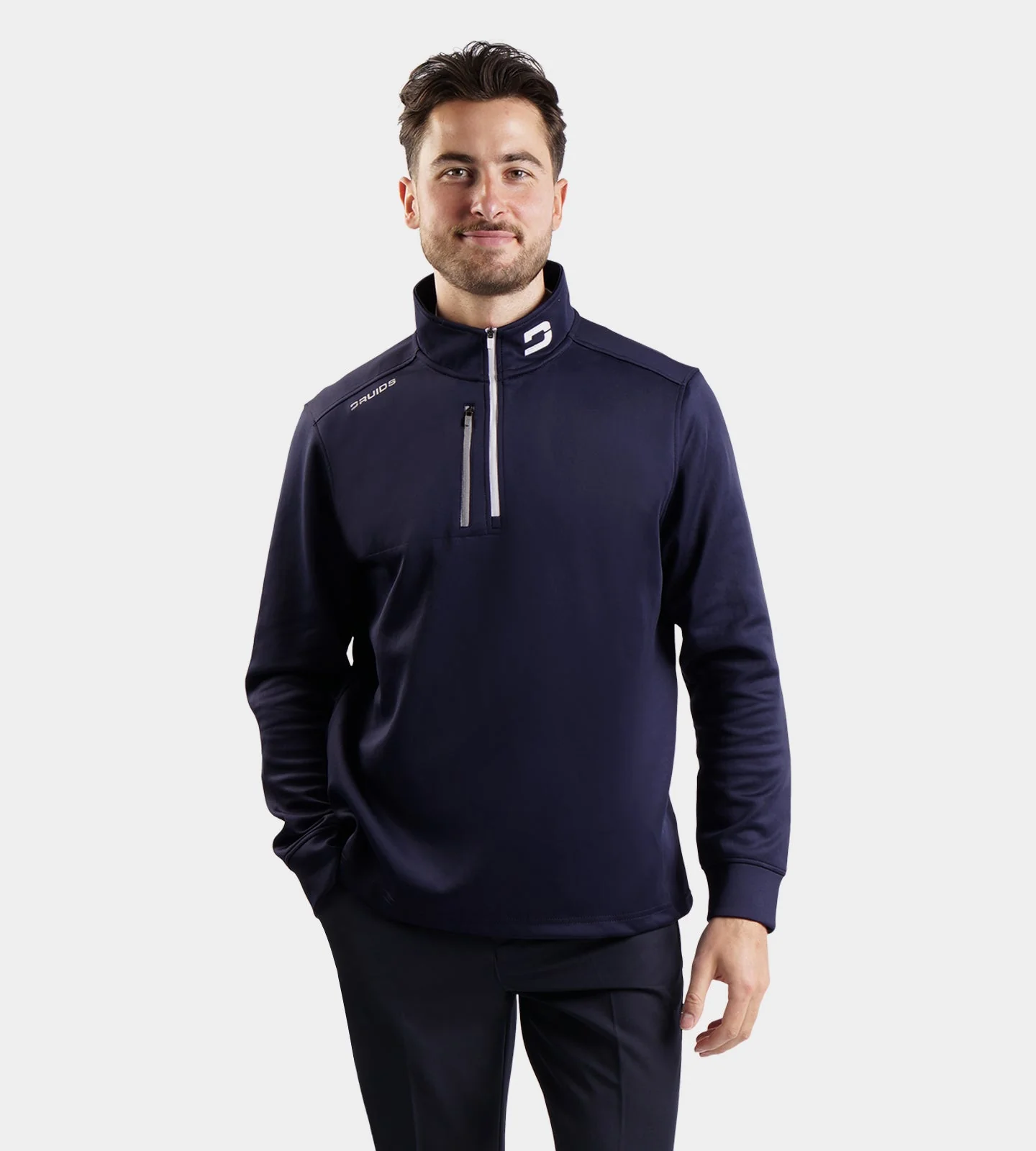 MEN'S ULTRA BLEND GOLF MIDLAYER 1/4 ZIP - NAVY - Image 3