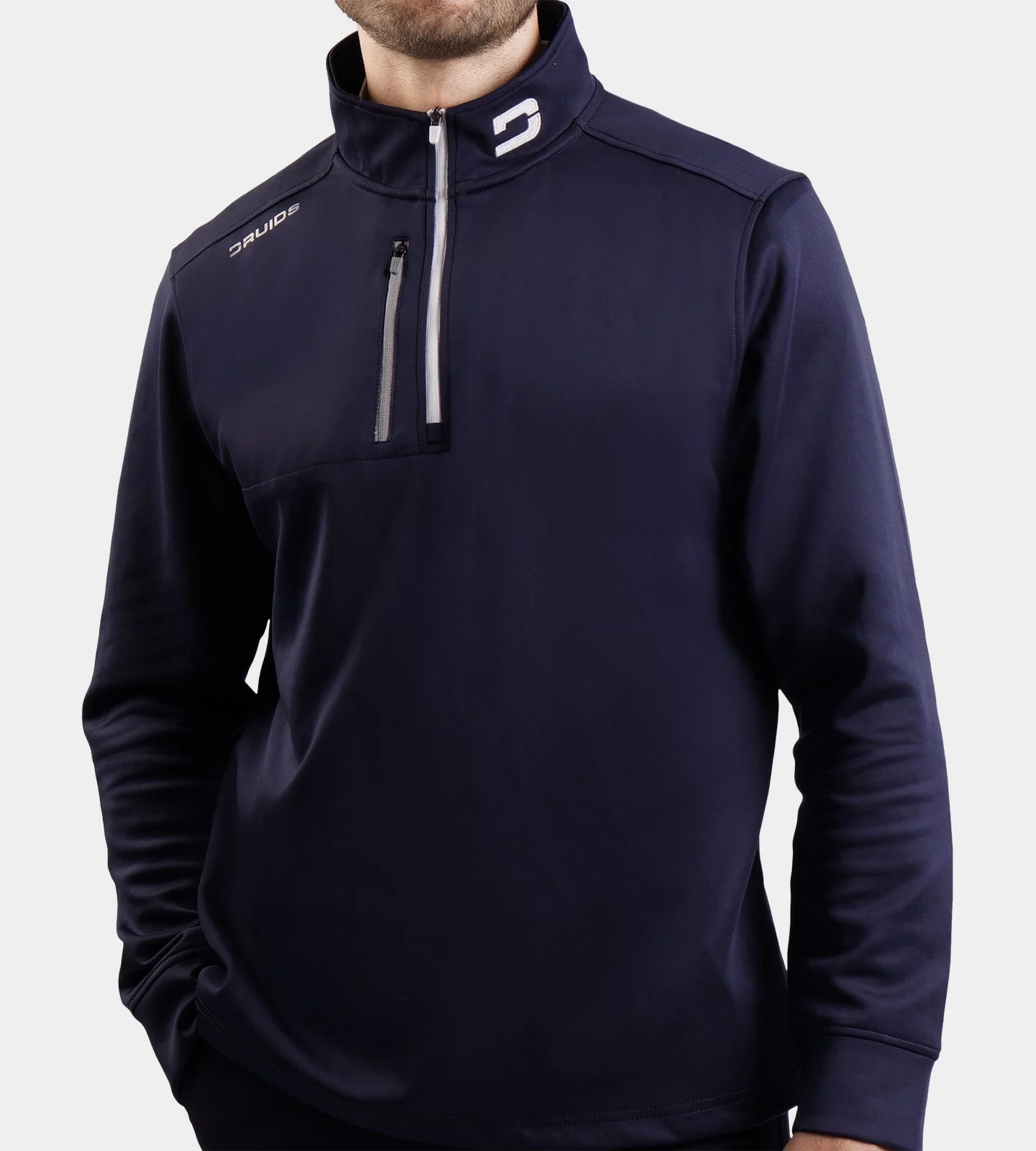 MEN'S ULTRA BLEND GOLF MIDLAYER 1/4 ZIP - NAVY - Image 6
