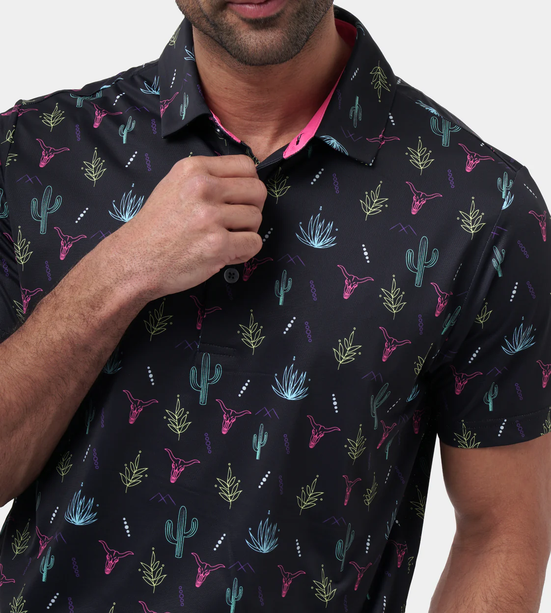 NEON DESERT POLO - BLACK - Image 4