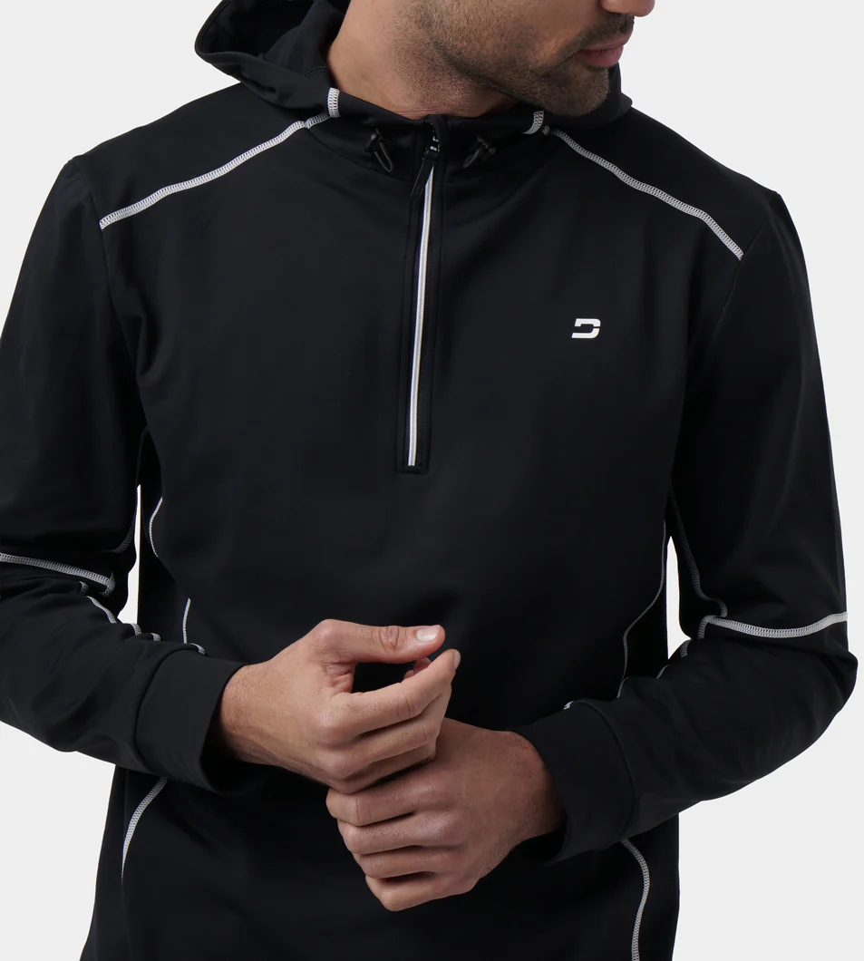 OVERLOCK HOODIE - BLACK - Image 4