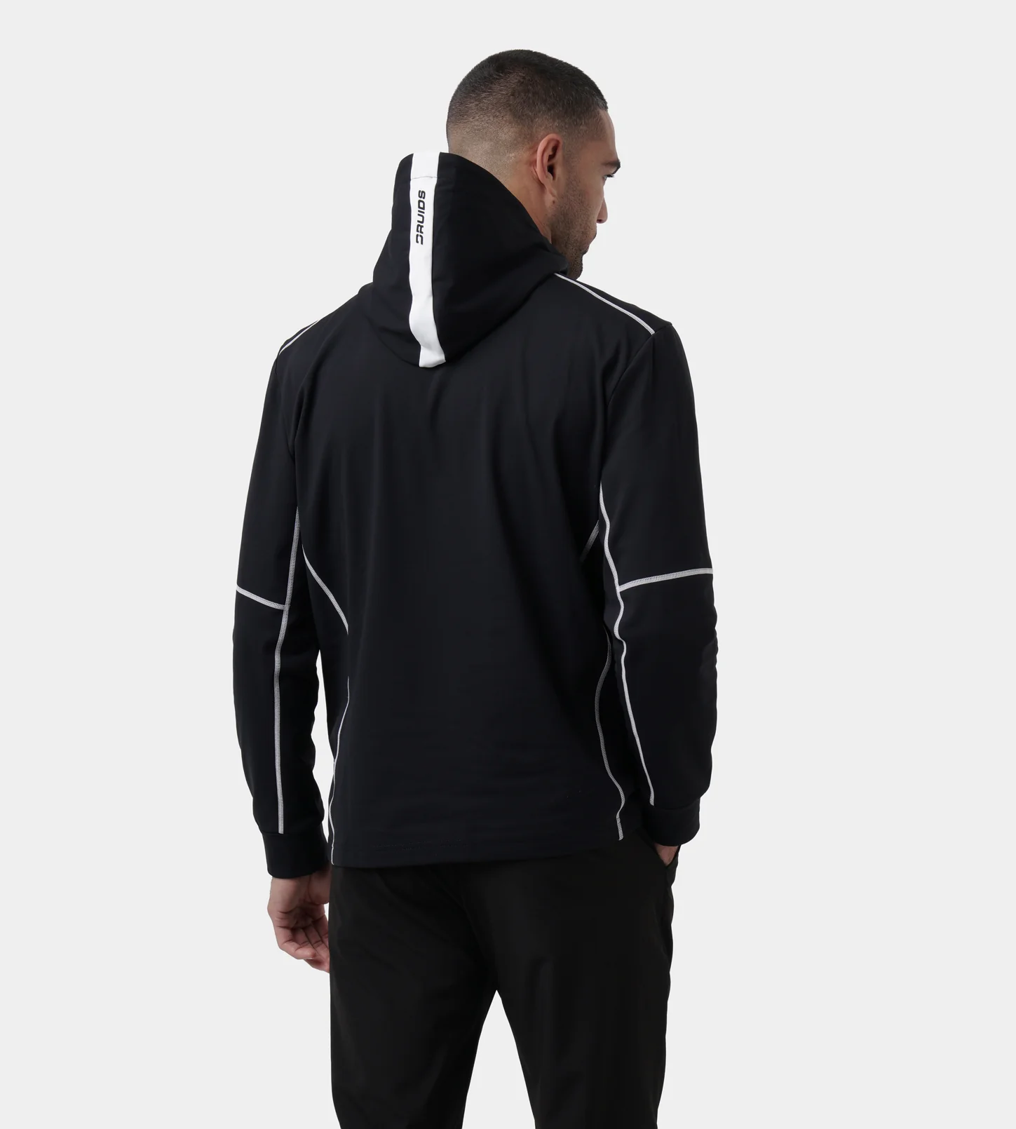 OVERLOCK HOODIE - BLACK - Image 5