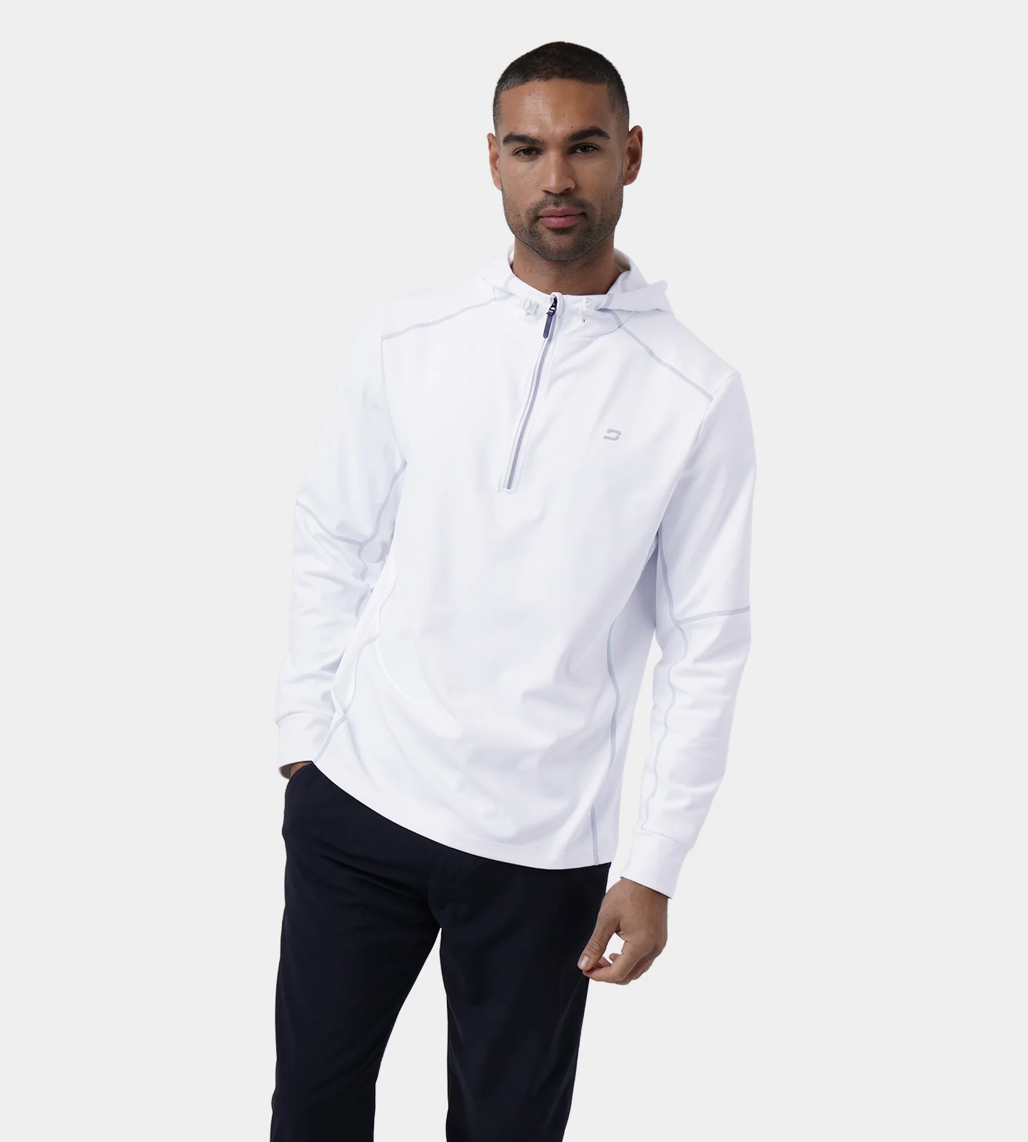 OVERLOCK HOODIE - WHITE - Image 3