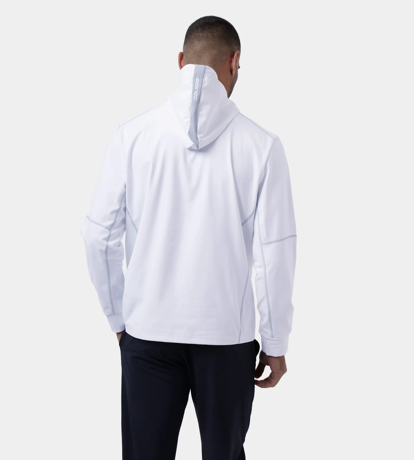 OVERLOCK HOODIE - WHITE - Image 4