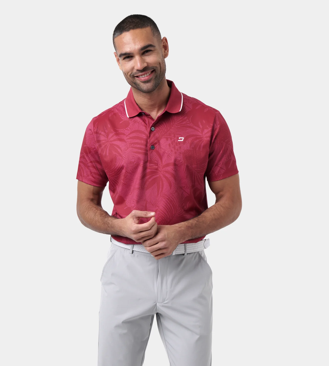 PALMLINE POLO - BURGUNDY - Image 3