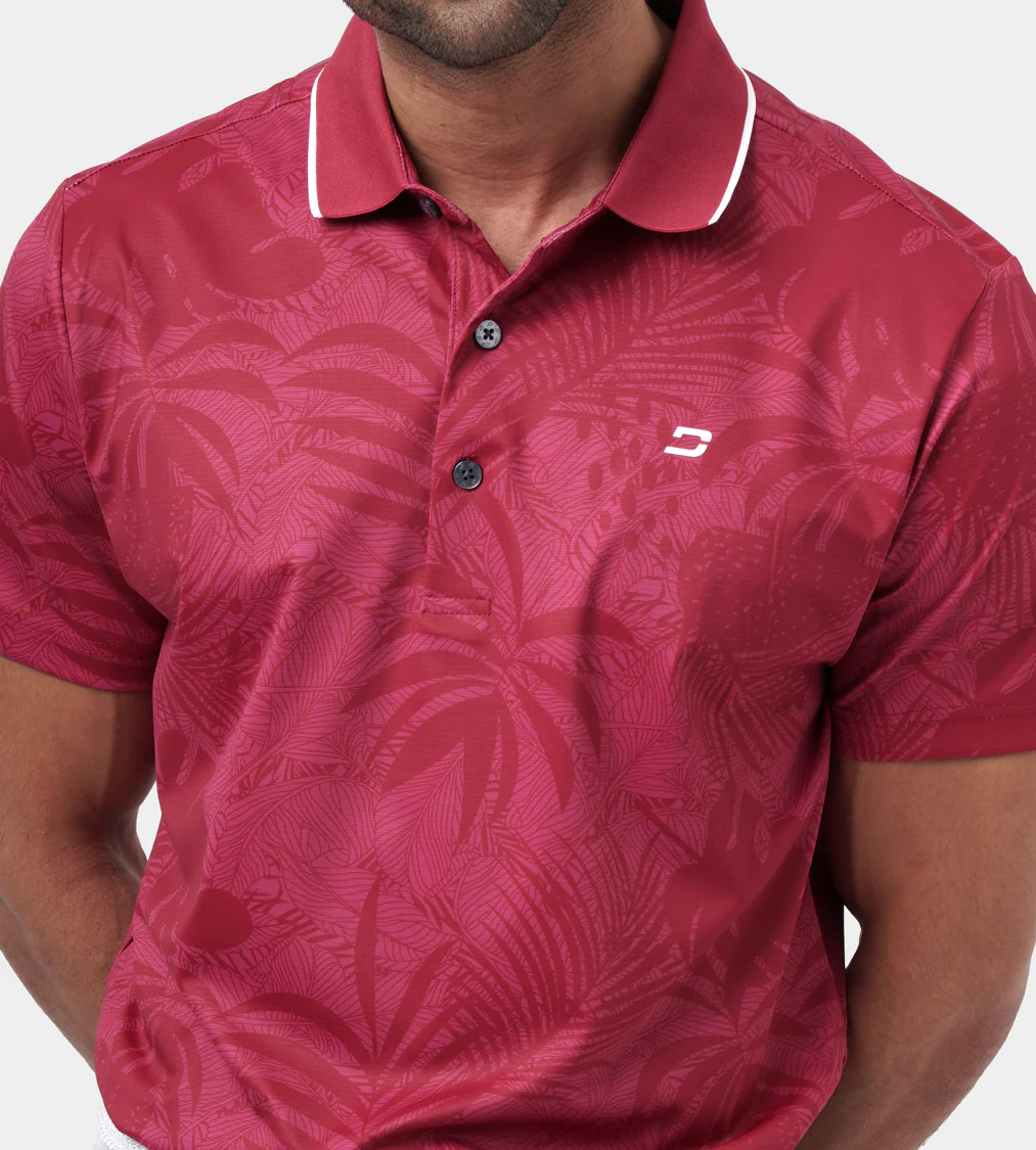 PALMLINE POLO - BURGUNDY - Image 4