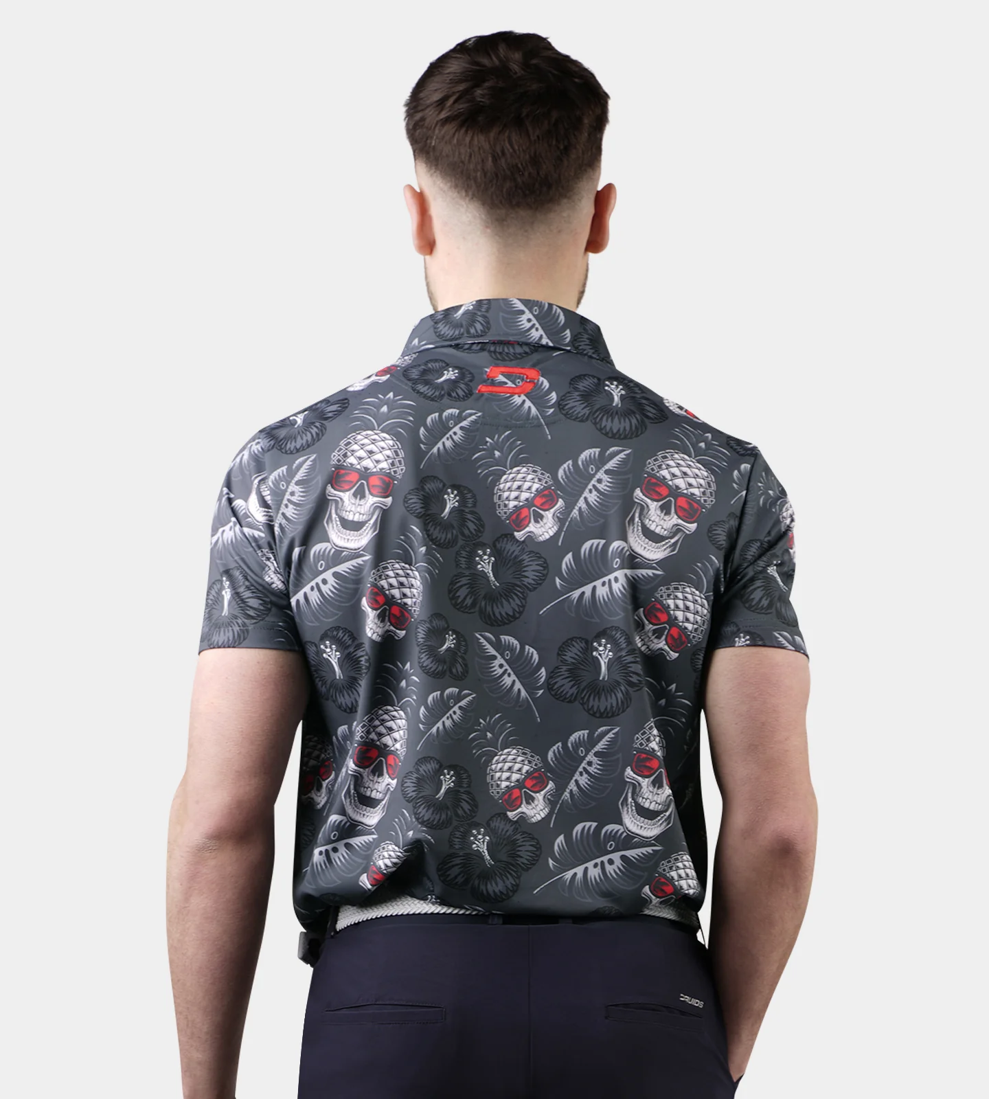 PINEAPPLE SKULLZ POLO - BLACK / PINK - Image 4