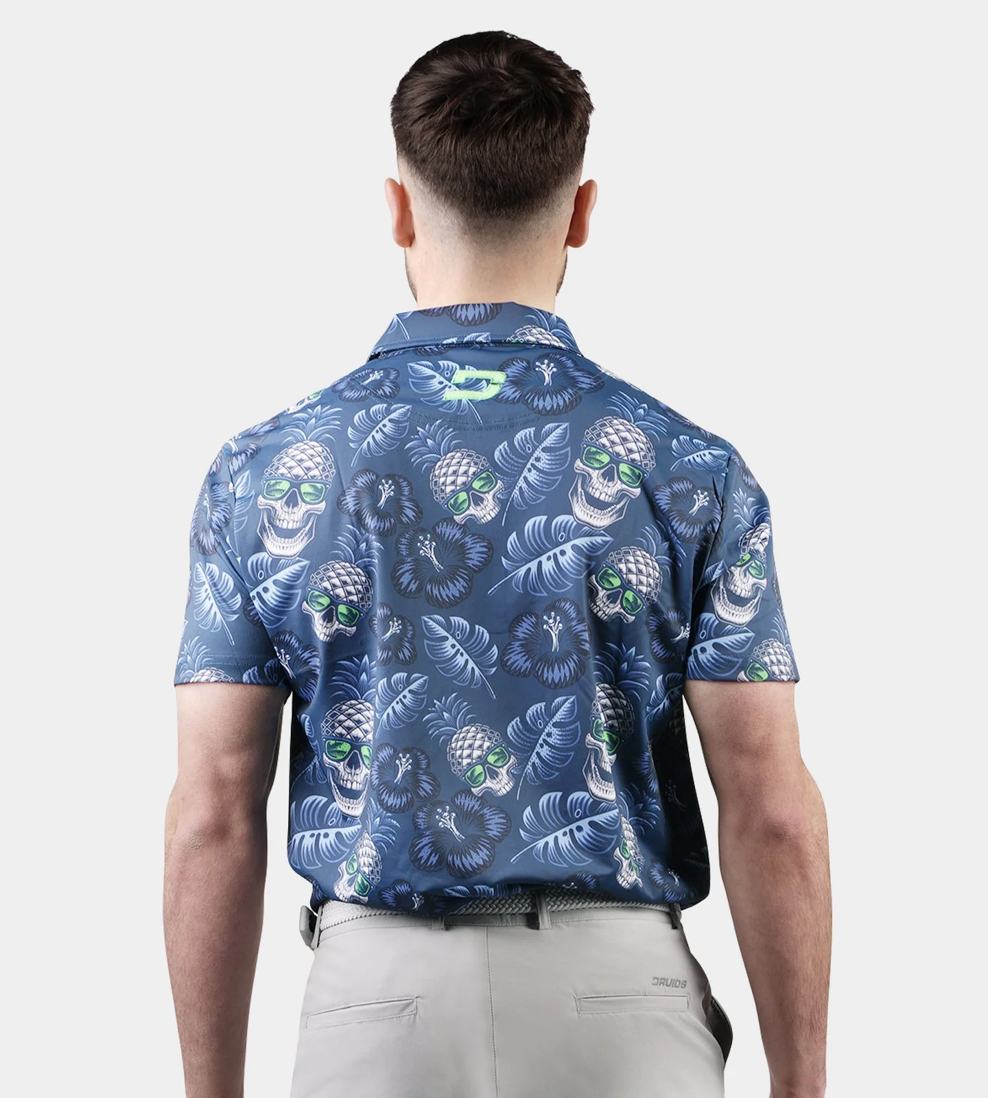 PINEAPPLE SKULLZ POLO - NAVY / LIME - Image 4