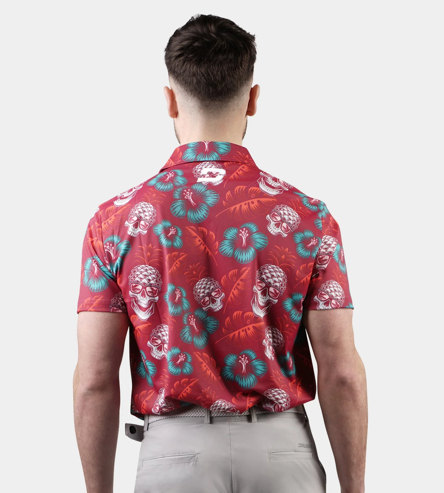 PINEAPPLE SKULLZ POLO - RED - Image 6