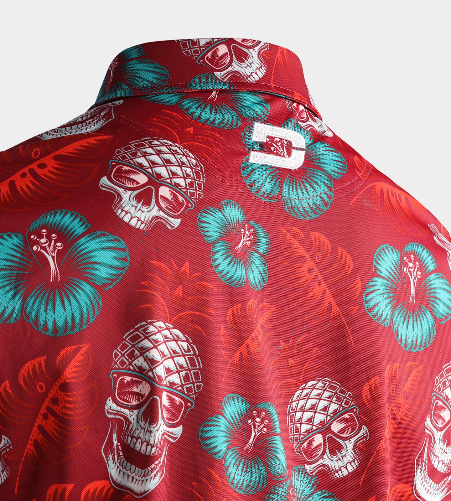PINEAPPLE SKULLZ POLO - RED - Image 8