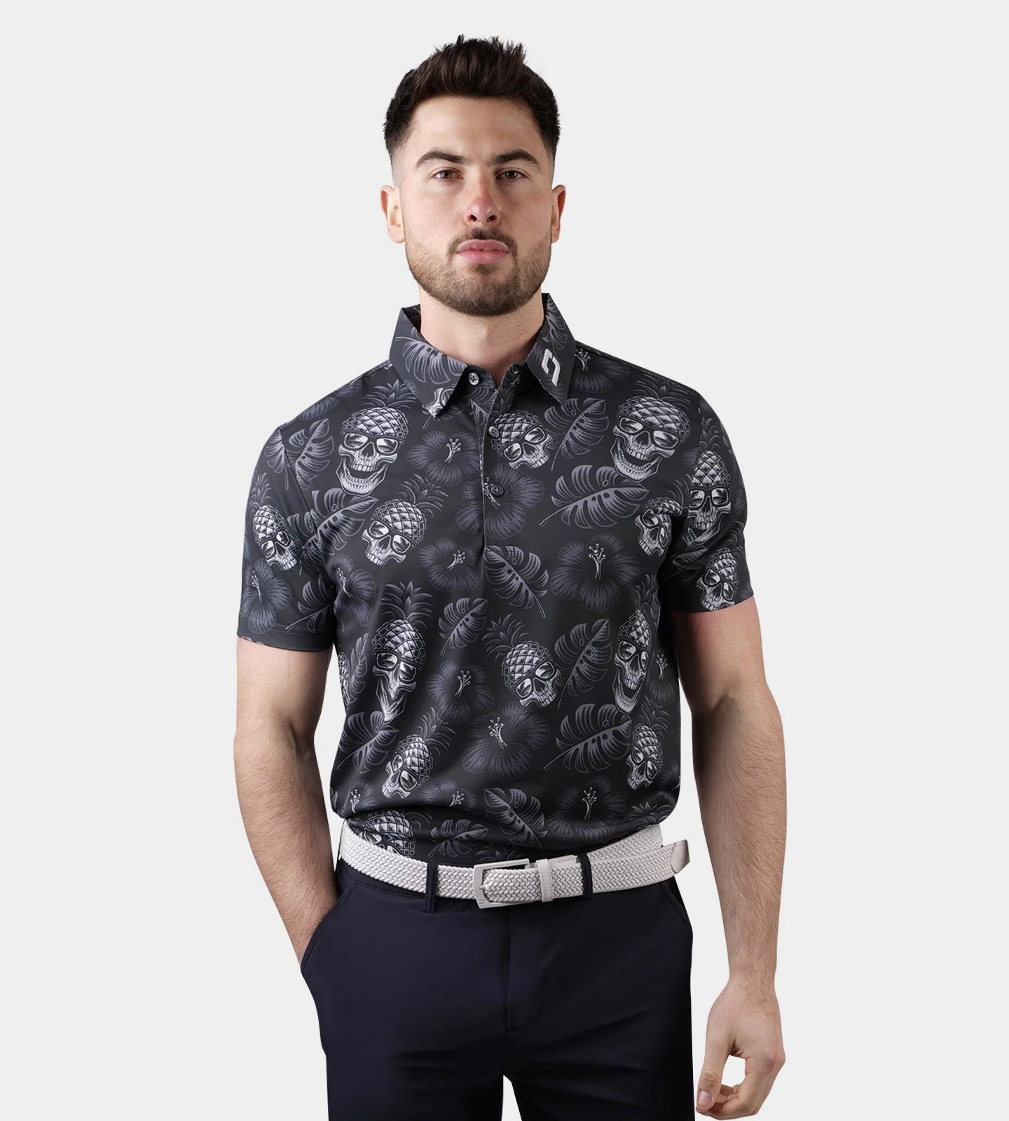 PINEAPPLE SKULLZ 2.0 POLO - BLACK - Image 3